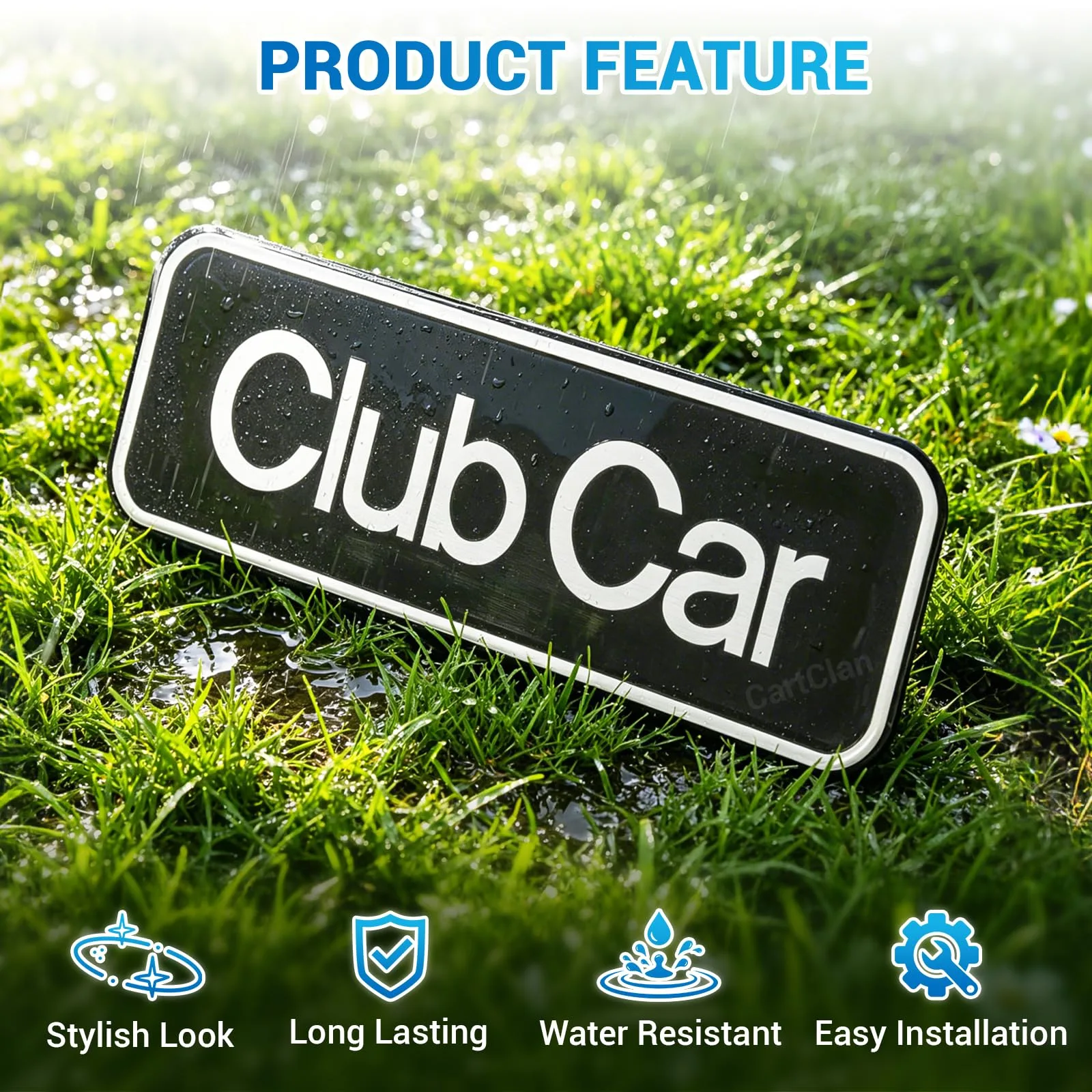 CartClan Silver Emblem Decal for Club Car Onward image 2