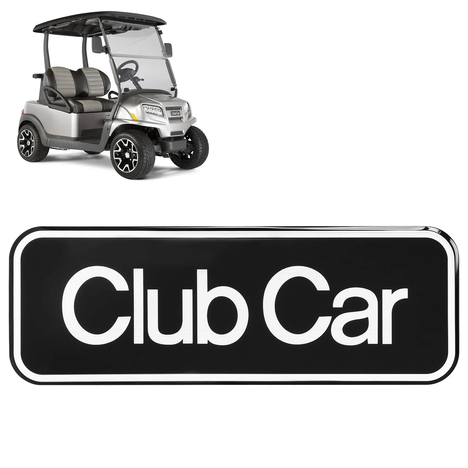 CartClan Silver Emblem Decal for Club Car Onward