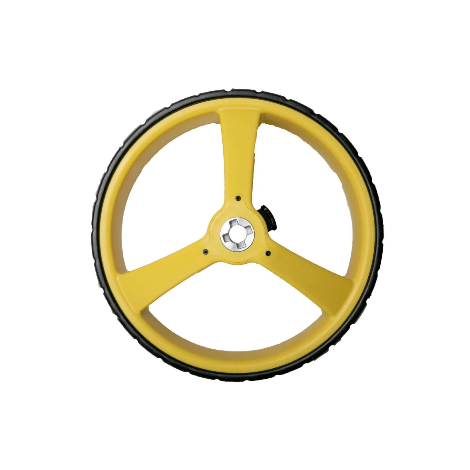 MGI Zip X1 Left Rear Wheel — Black/Yellow (15mm Axle, 2019+) image 2