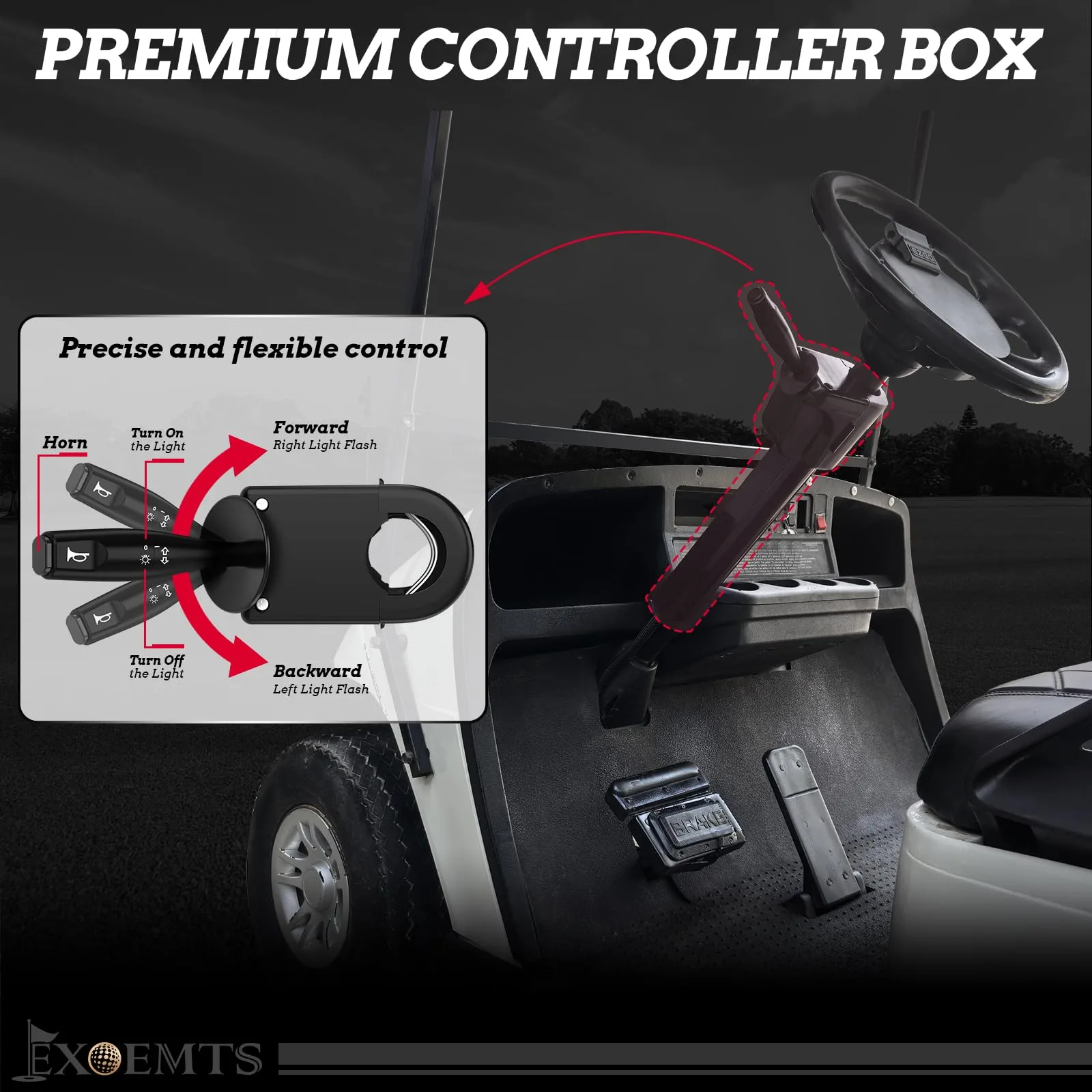 EXOEMTS 9-Pin Golf Cart Turn Signal Kit with Horn image 2