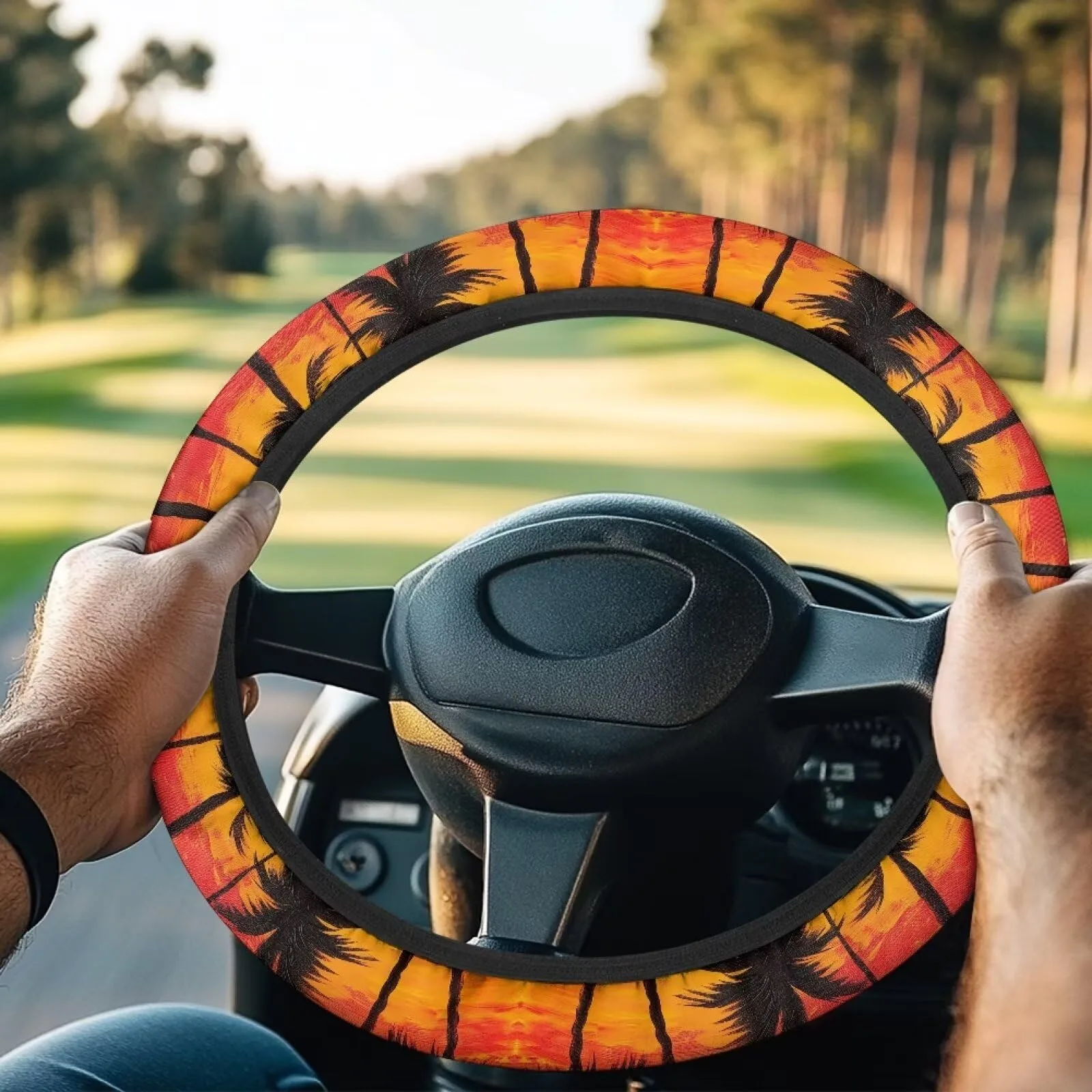Suobstales Golf Cart Steering Wheel Cover 13-14 Inch