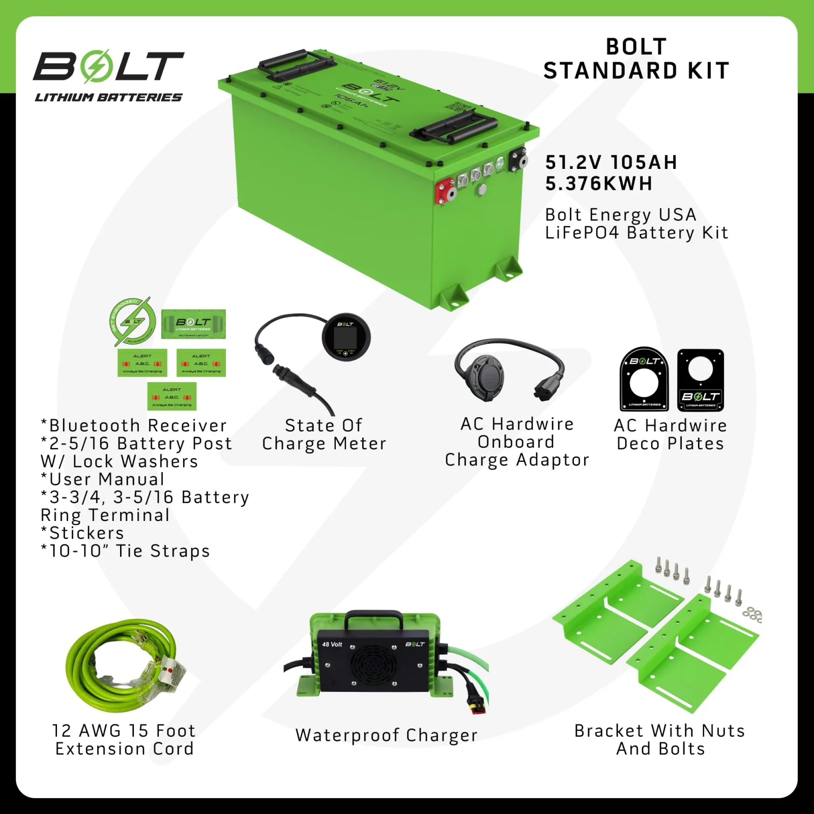 Bolt Energy USA 51.2V LiFePO4 Battery for Coleman GCEV4G image 2