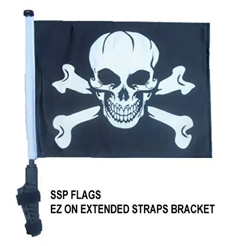 SSP Flags Jolly Roger Golf Cart Flag with Bracket image 4