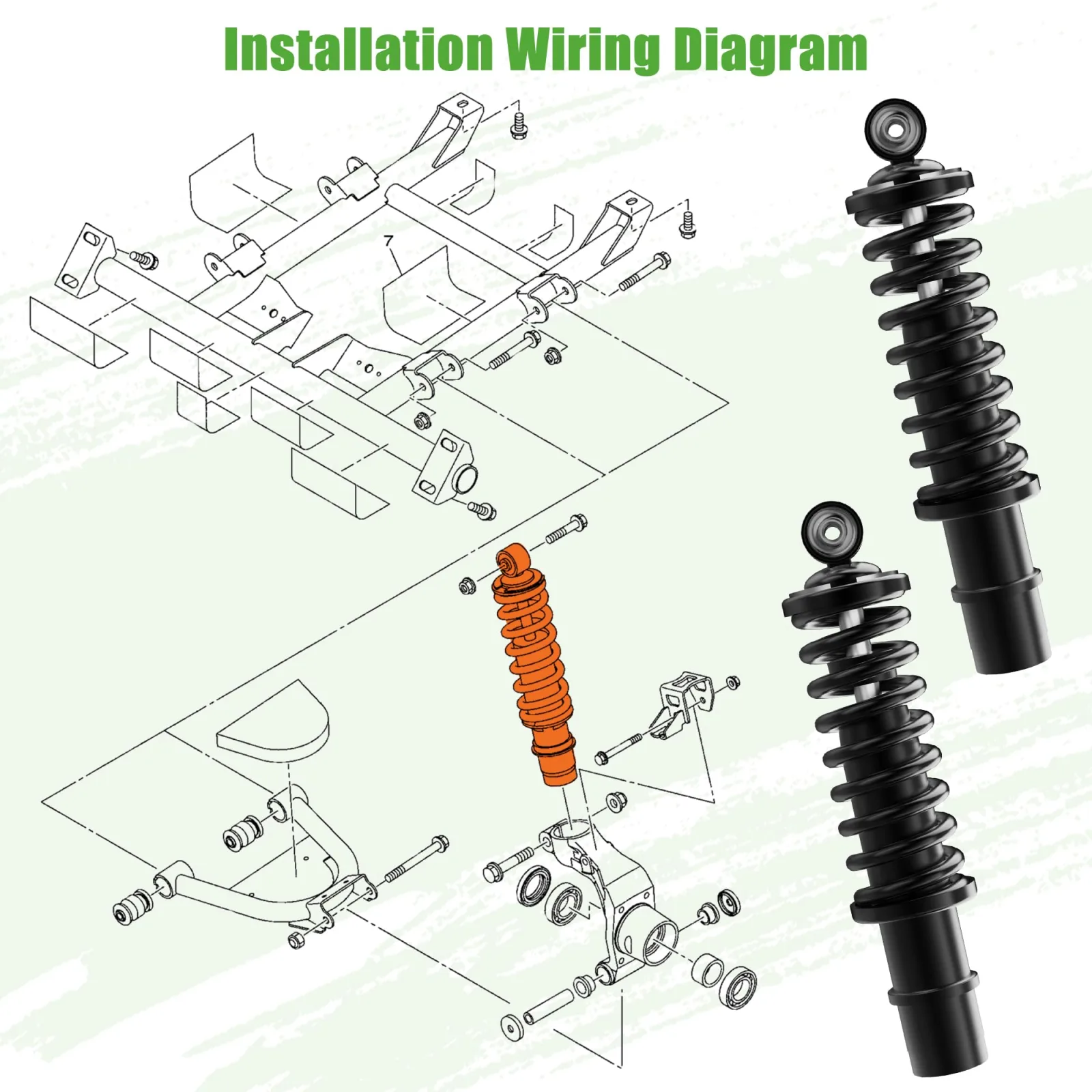 10L0L Rear Shocks for Yamaha Drive 2 Quietech EFI image 3