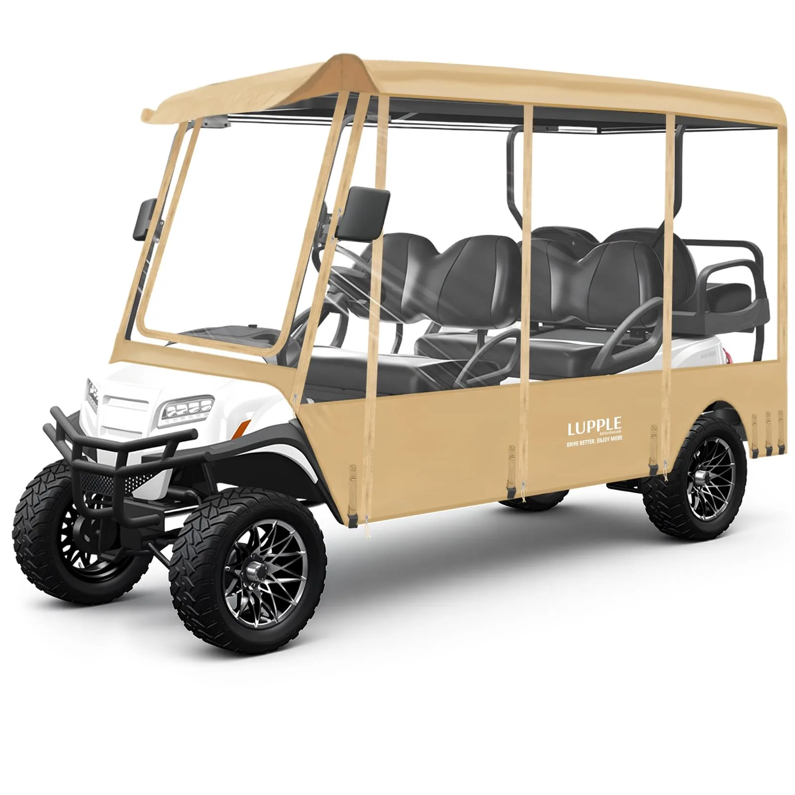 LUPPLE 6-Passenger Golf Cart Enclosure, 114-122 in Roof