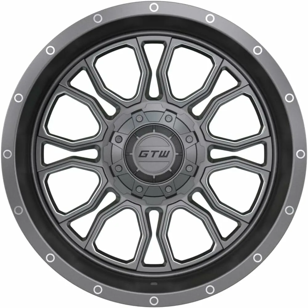 GTW 19-338 14-Inch Gunmetal Golf Cart Wheel Set image 4