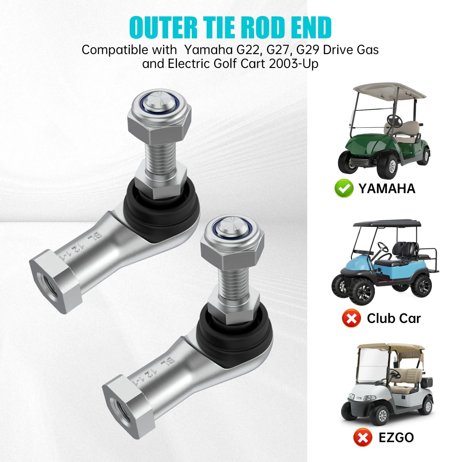 10L0L Tie Rod End Ball Joint Kit for Yamaha G22 G29 image 4