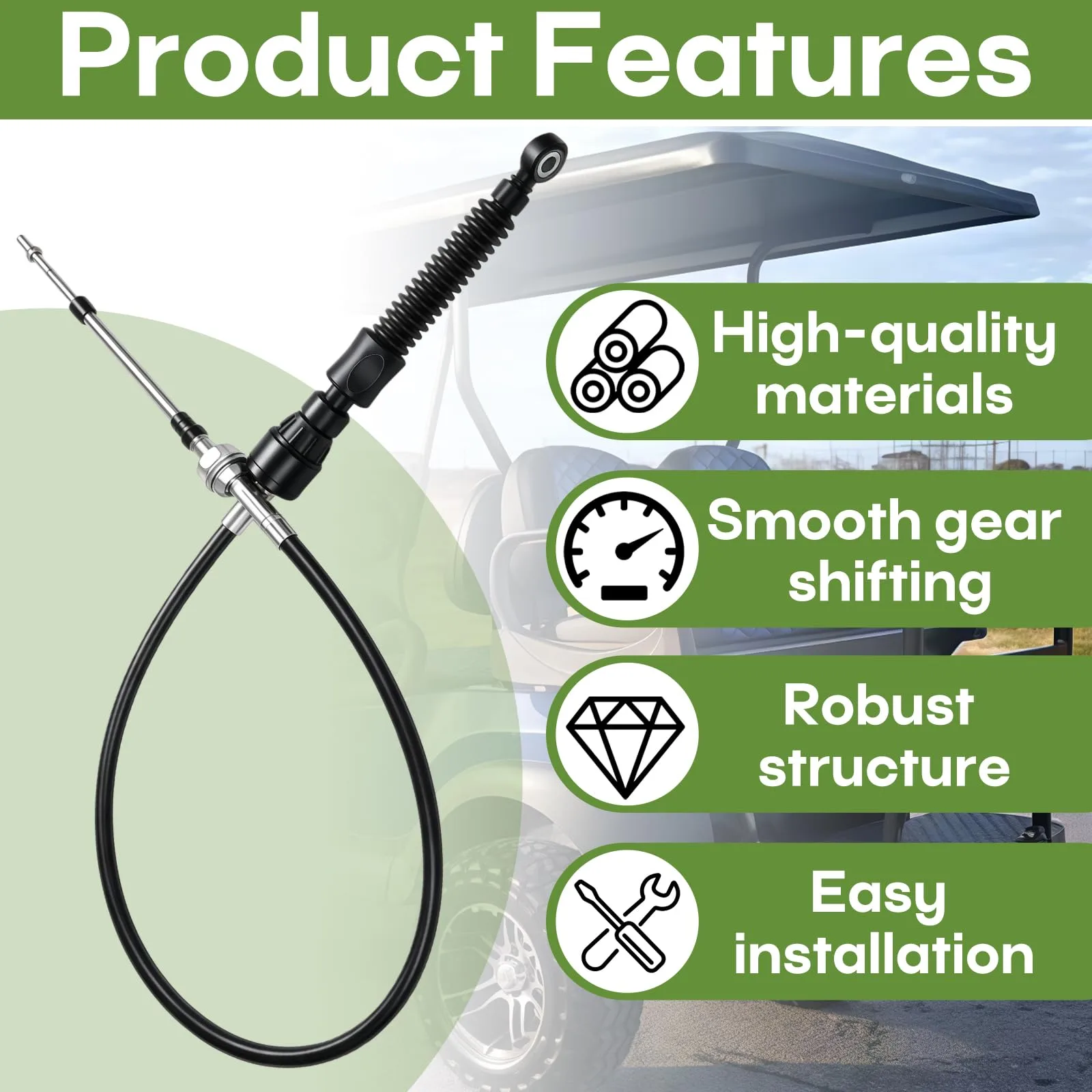 UJHUHIJ 103379601 Shift Cable for Club Car Precedent image 2