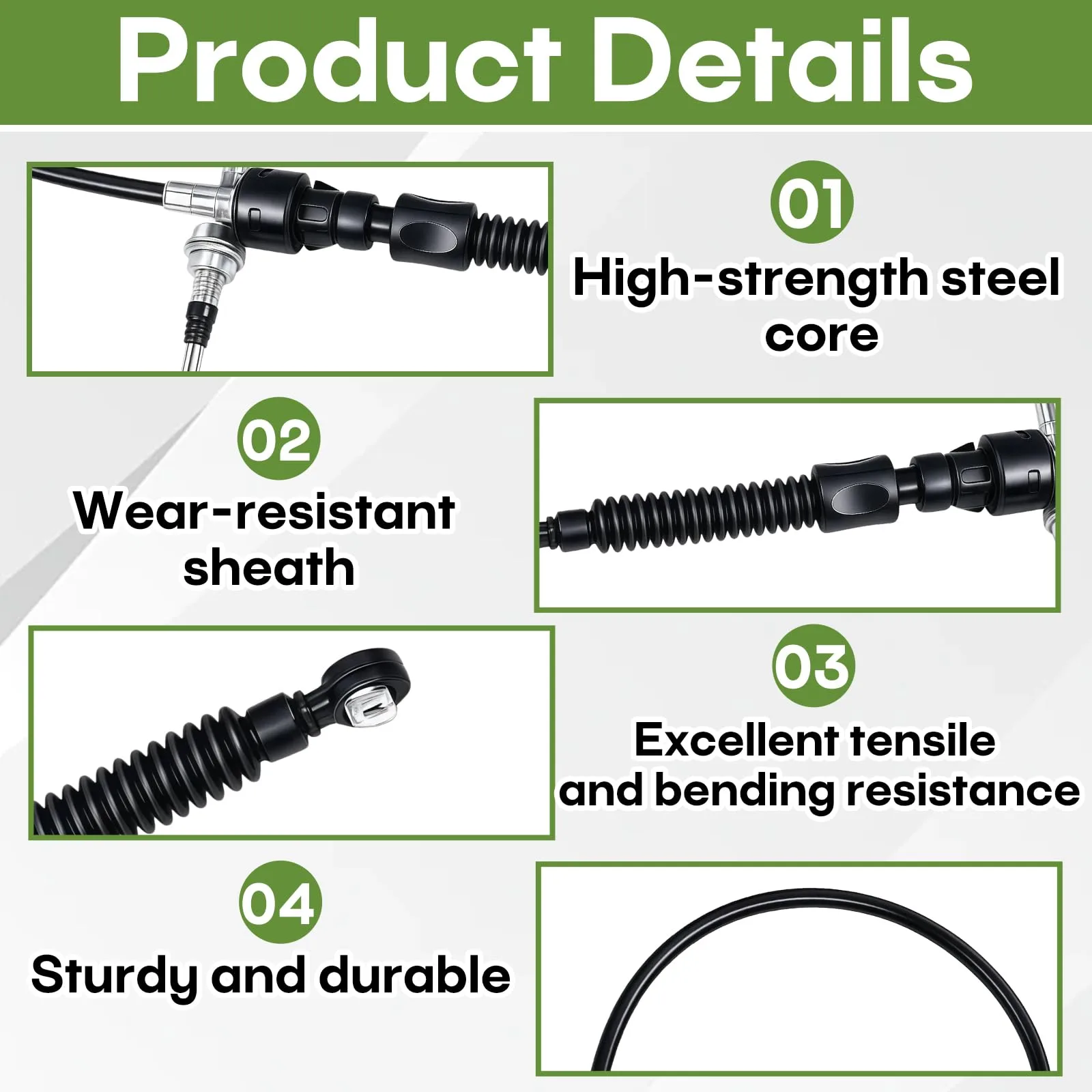 UJHUHIJ 103379601 Shift Cable for Club Car Precedent image 4