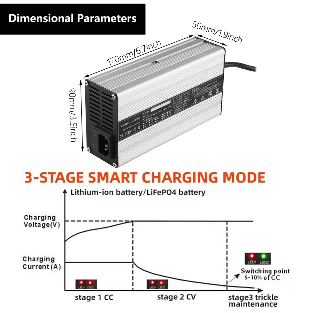 Generic 48V 5A 300W Golf Cart Battery Charger image 2