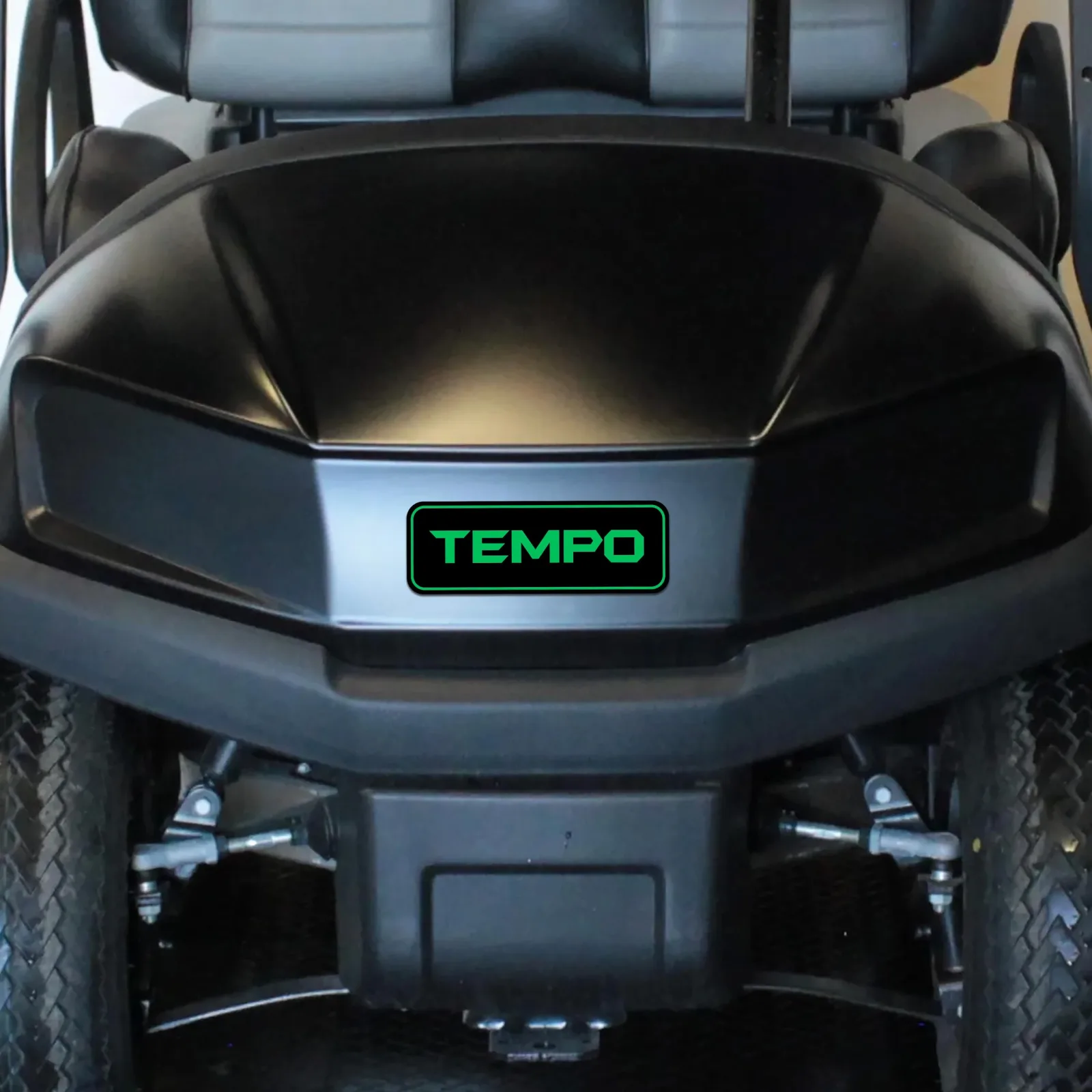 Gimme Golf USA Club Car Tempo Front Name Plate Decal — Black/Green image 3