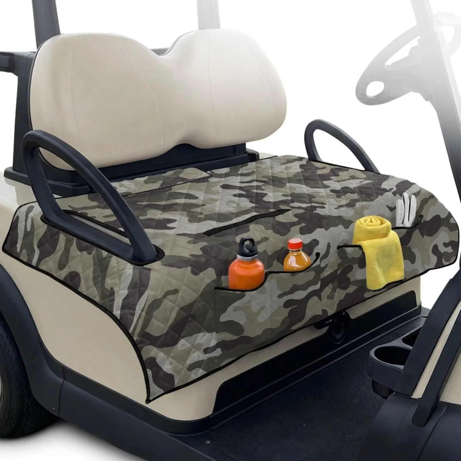Knextrepoy Camouflage Golf Cart Seat Cover with Pockets