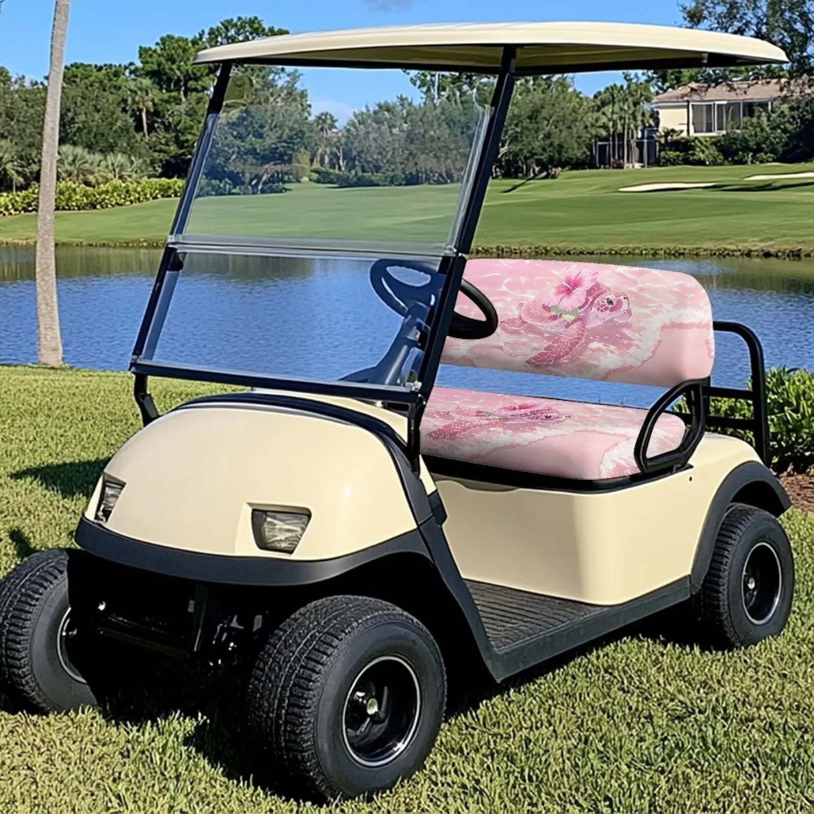 Knextrepoy Pink Sea Turtle Golf Cart Seat Covers image 2