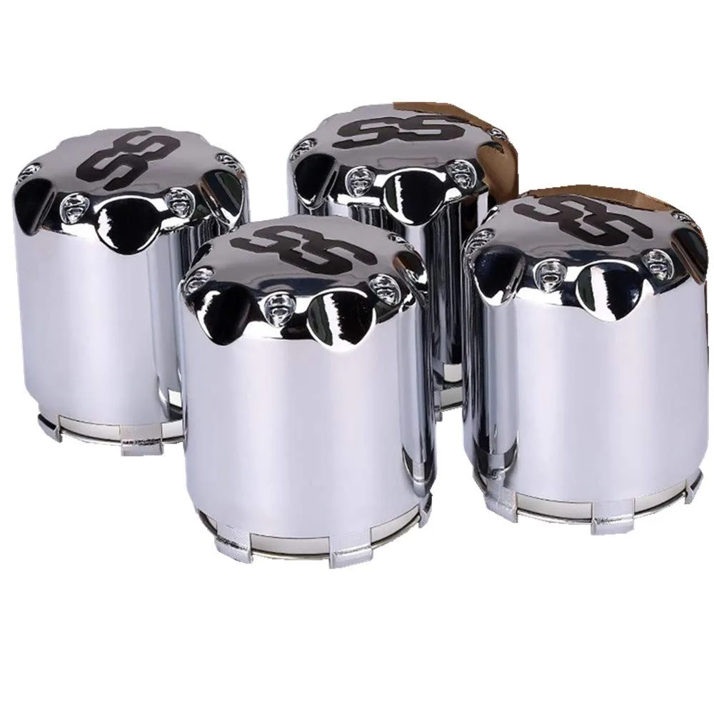 Dr.Acces Chrome Golf Cart Center Hub Caps, Set of 4
