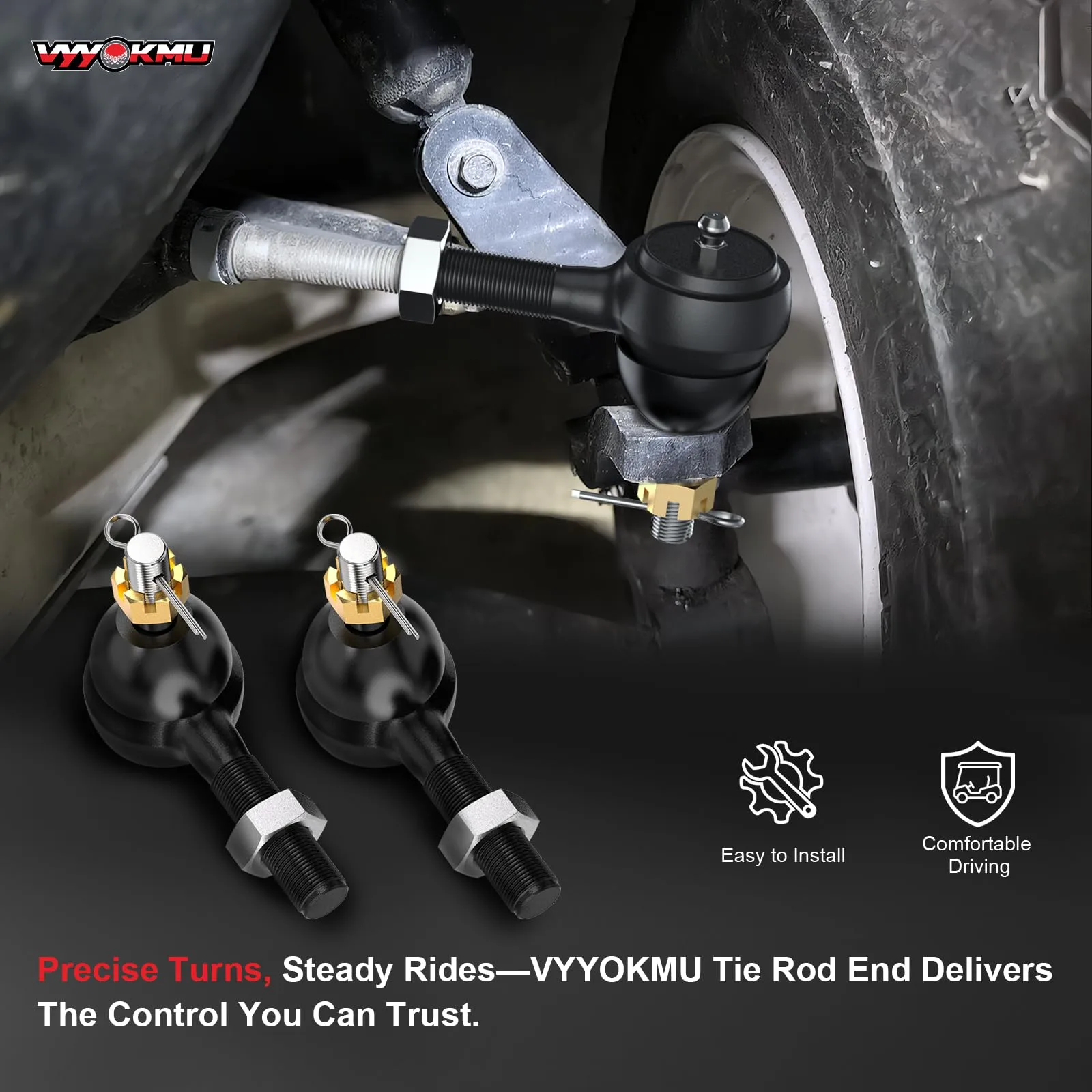VYYOKMU Tie Rod End Kit for Club Car DS 1976-2008 image 2