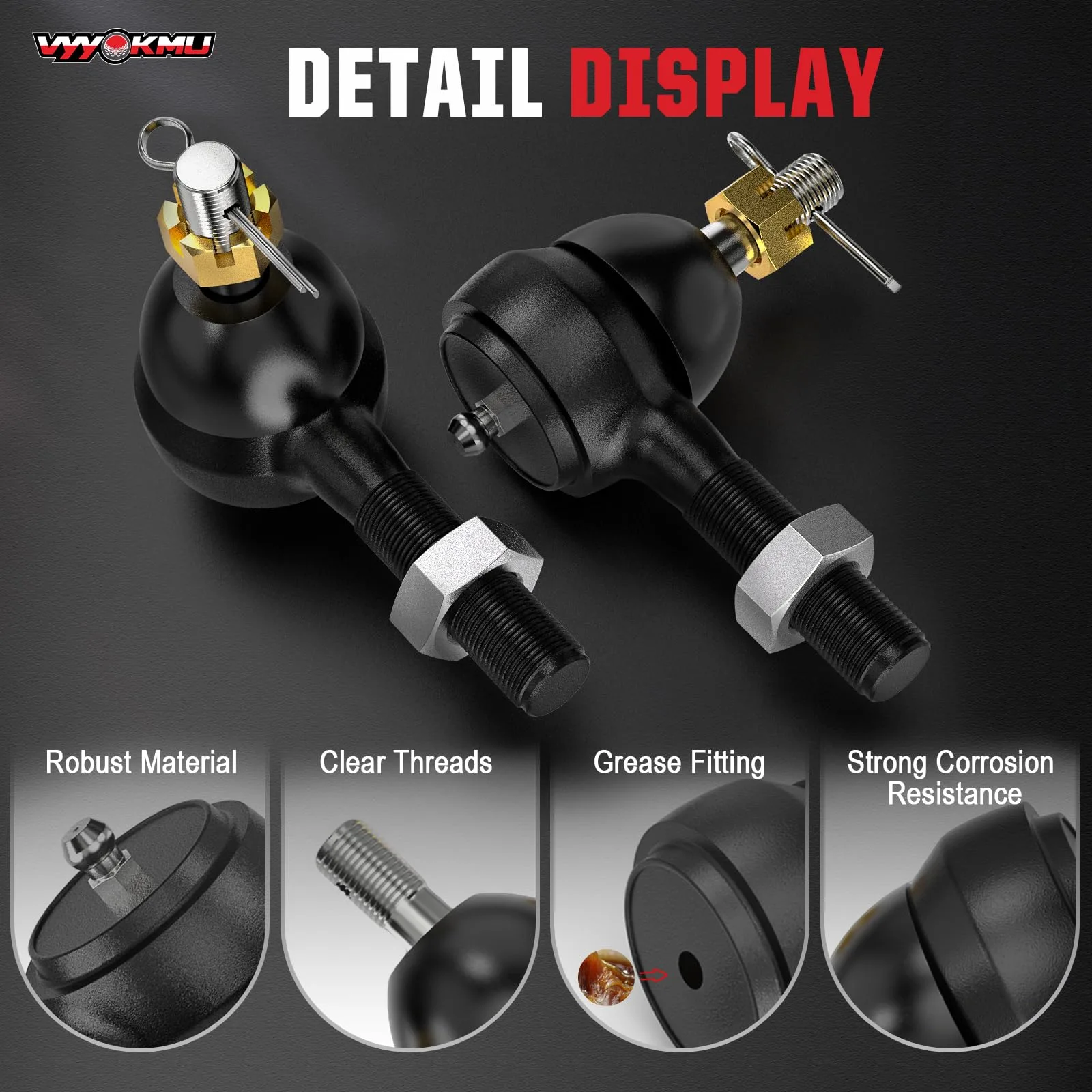 VYYOKMU Tie Rod End Kit for Club Car DS 1976-2008 image 3