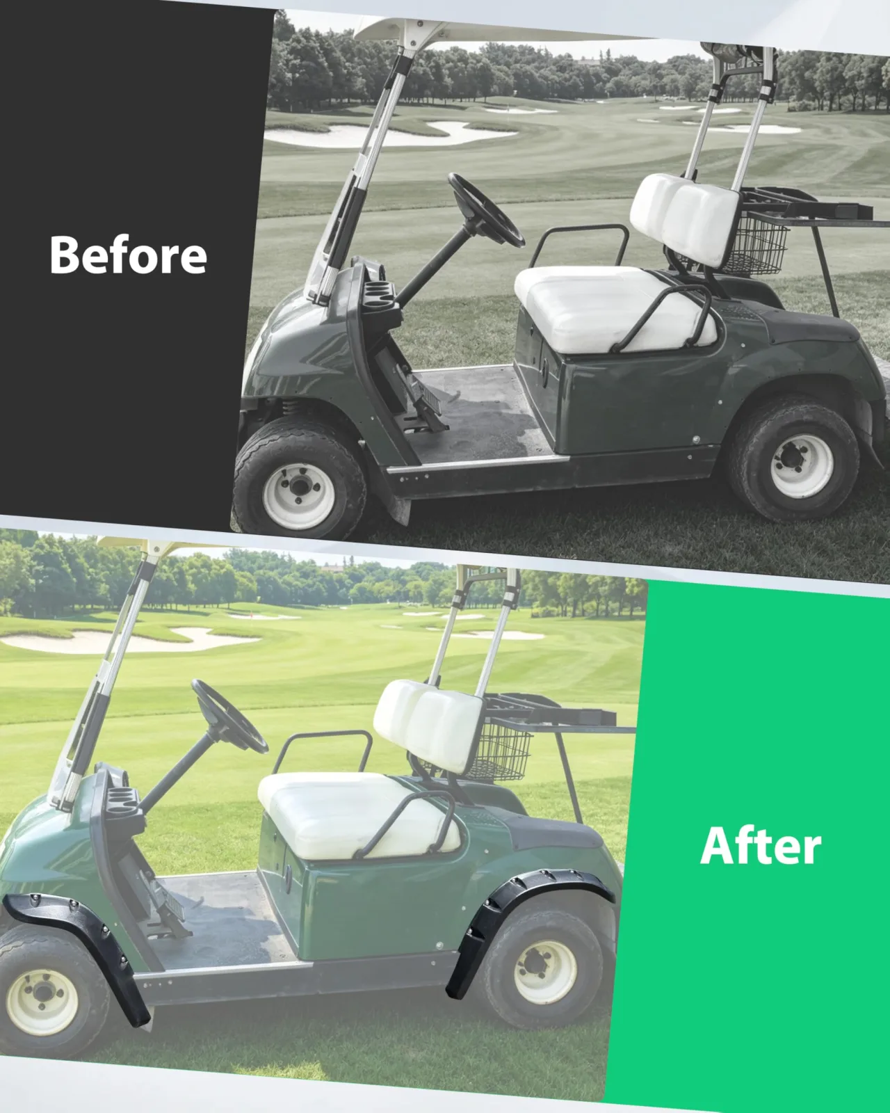 LDETXY Fender Flares for Yamaha G14-G22 Golf Carts image 3