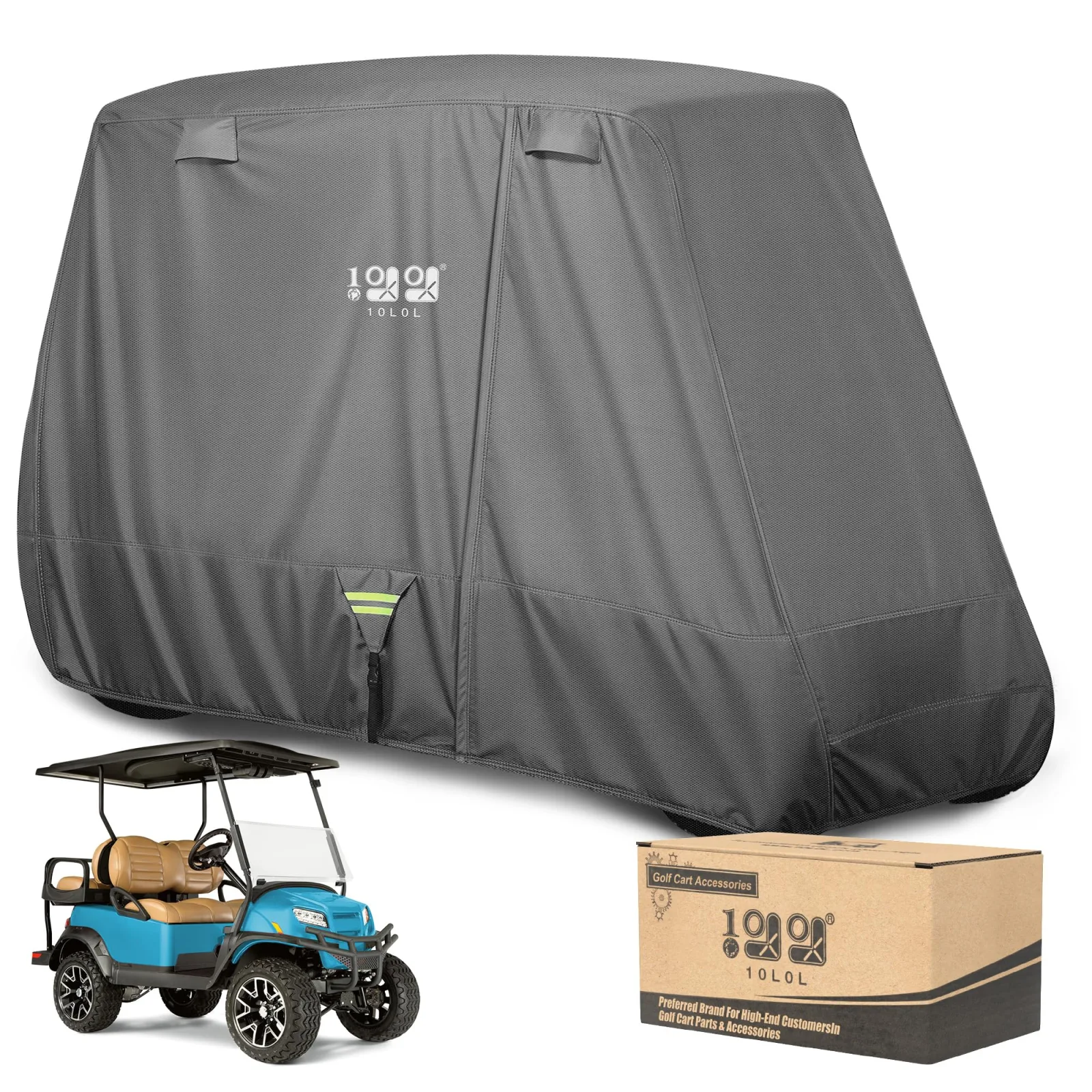10L0L F27-B Golf Cart Cover for Extended Roofs