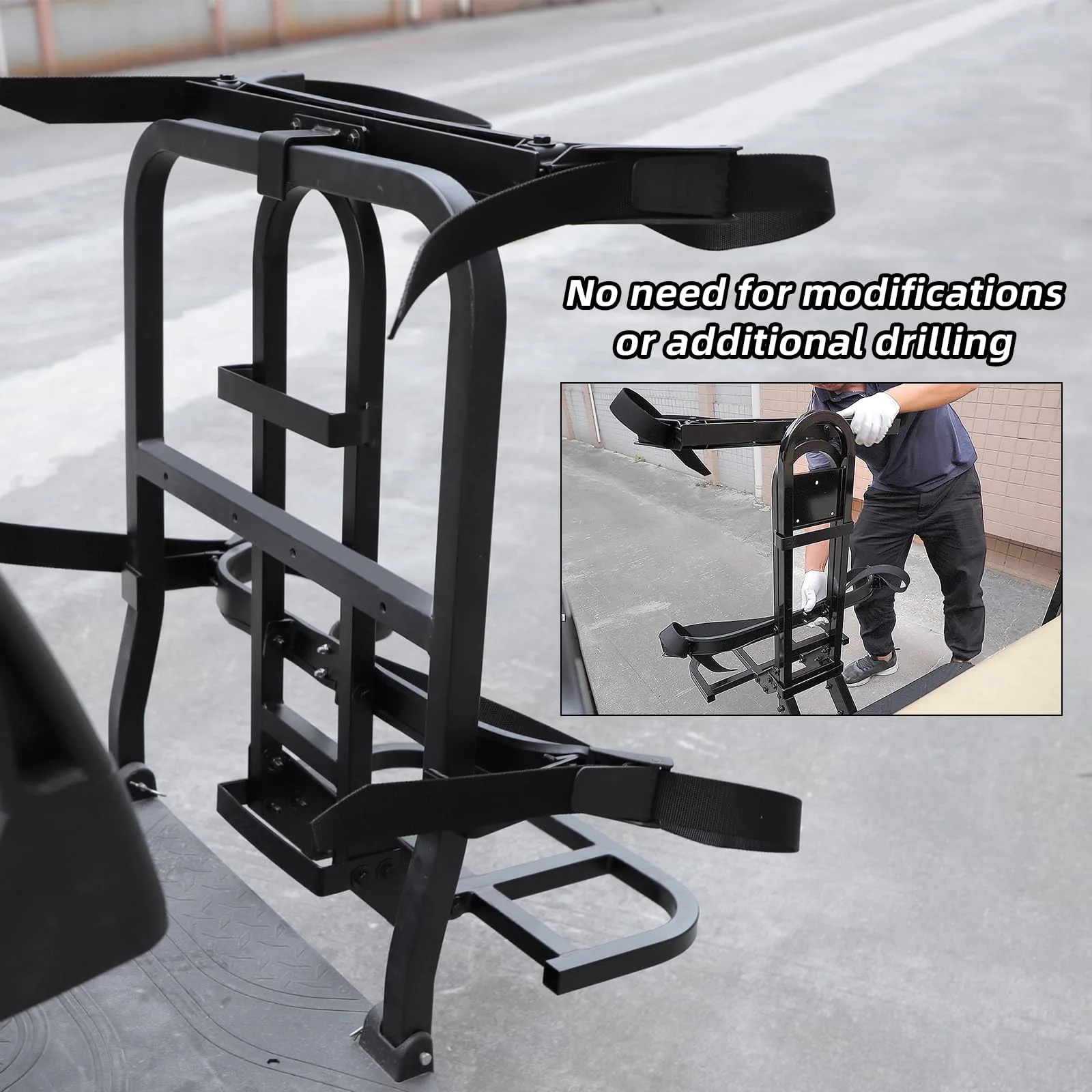 Roykaw Rear Seat Golf Bag Holder Rack RG-0356 — Fits E-Z-GO, Club Car, Yamaha image 4