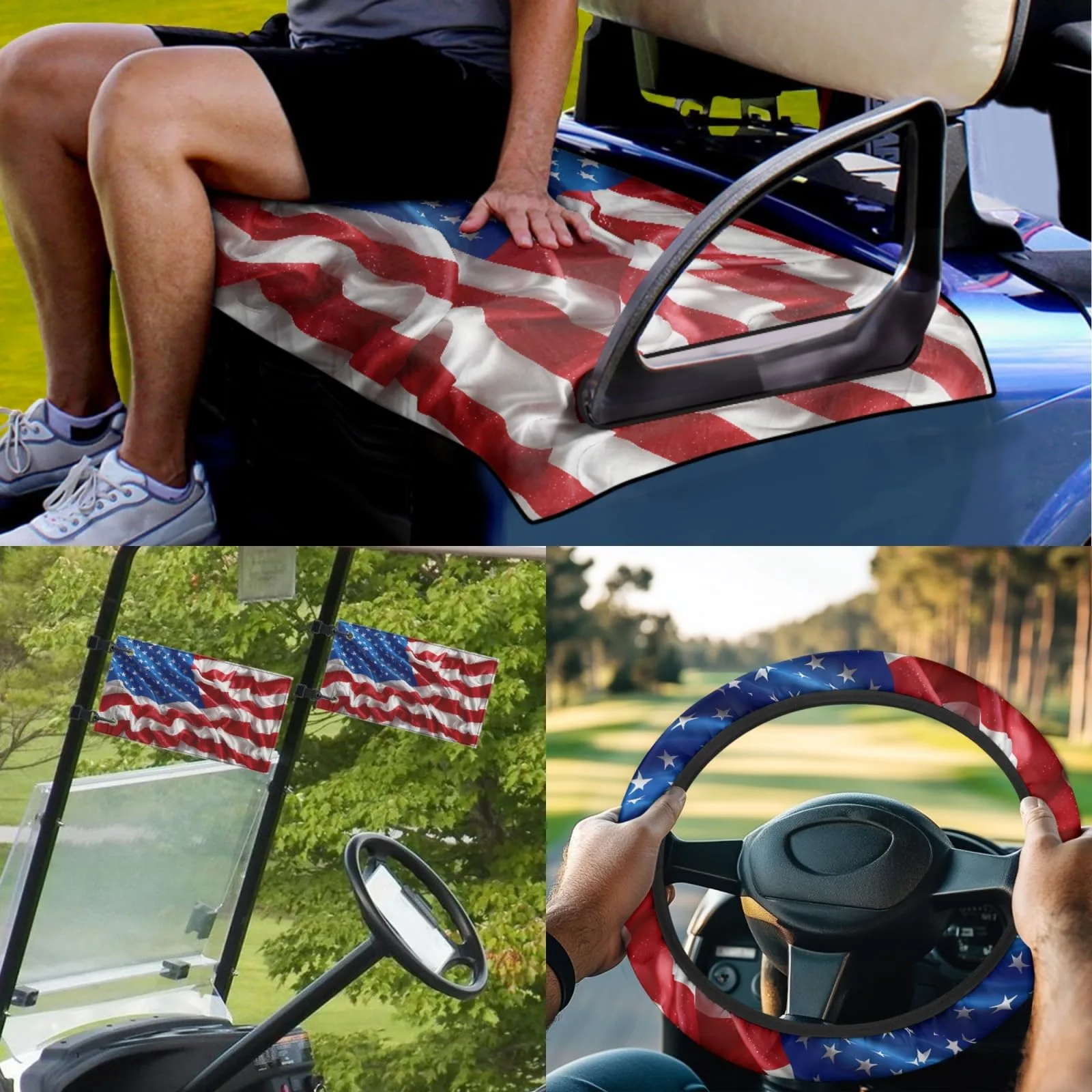 INSTANTARTS Golf Cart Seat Towels and Steering Wheel Cover image 2