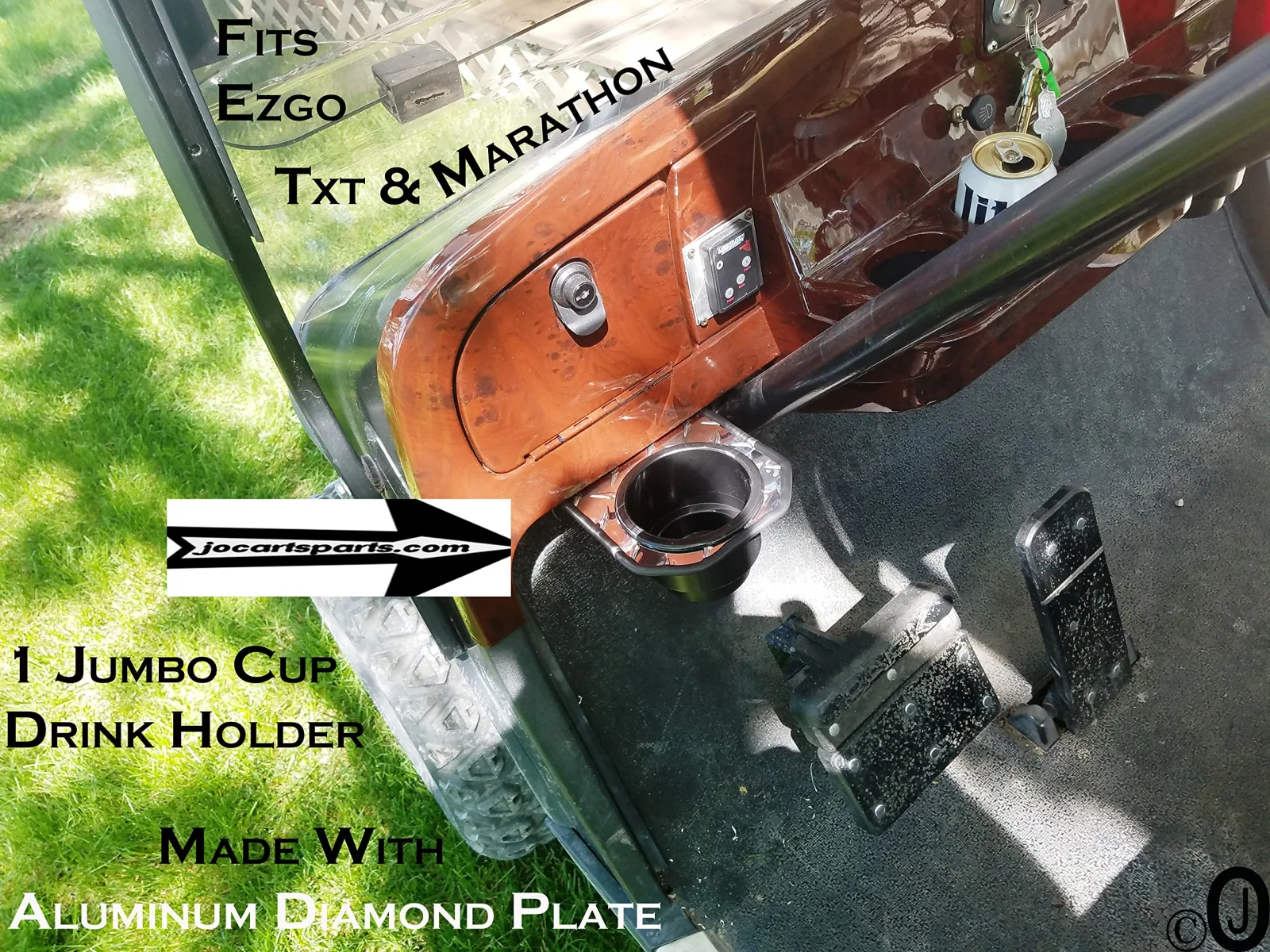 J & O Carts Parts Jumbo Cup Holder for E-Z-GO TXT image 4