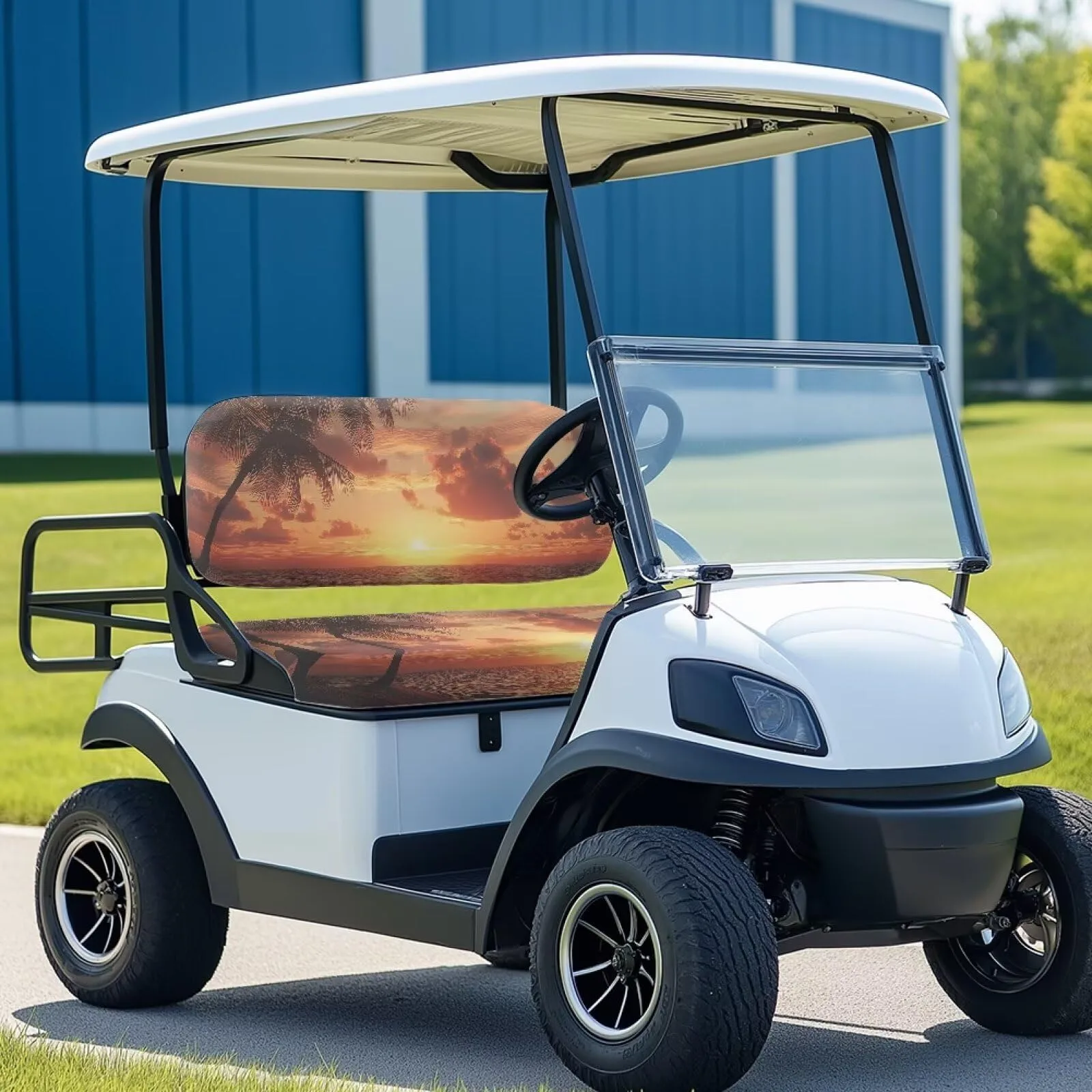 Quidrwyo Sunset Palm Tree Golf Cart Seat Covers image 3