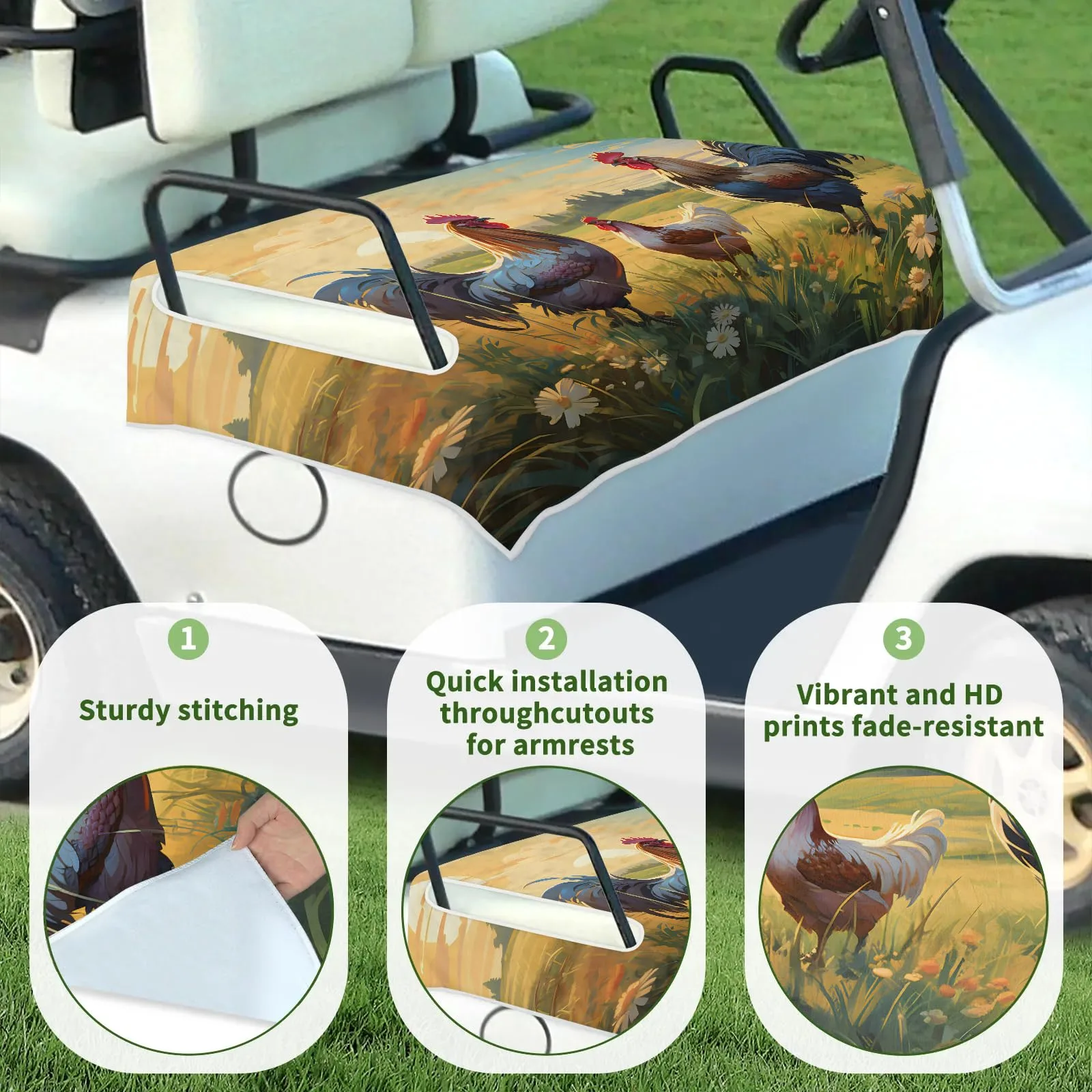 Tiveruda Golf Cart Seat Cover Blanket, 51 x 31 Inches image 3
