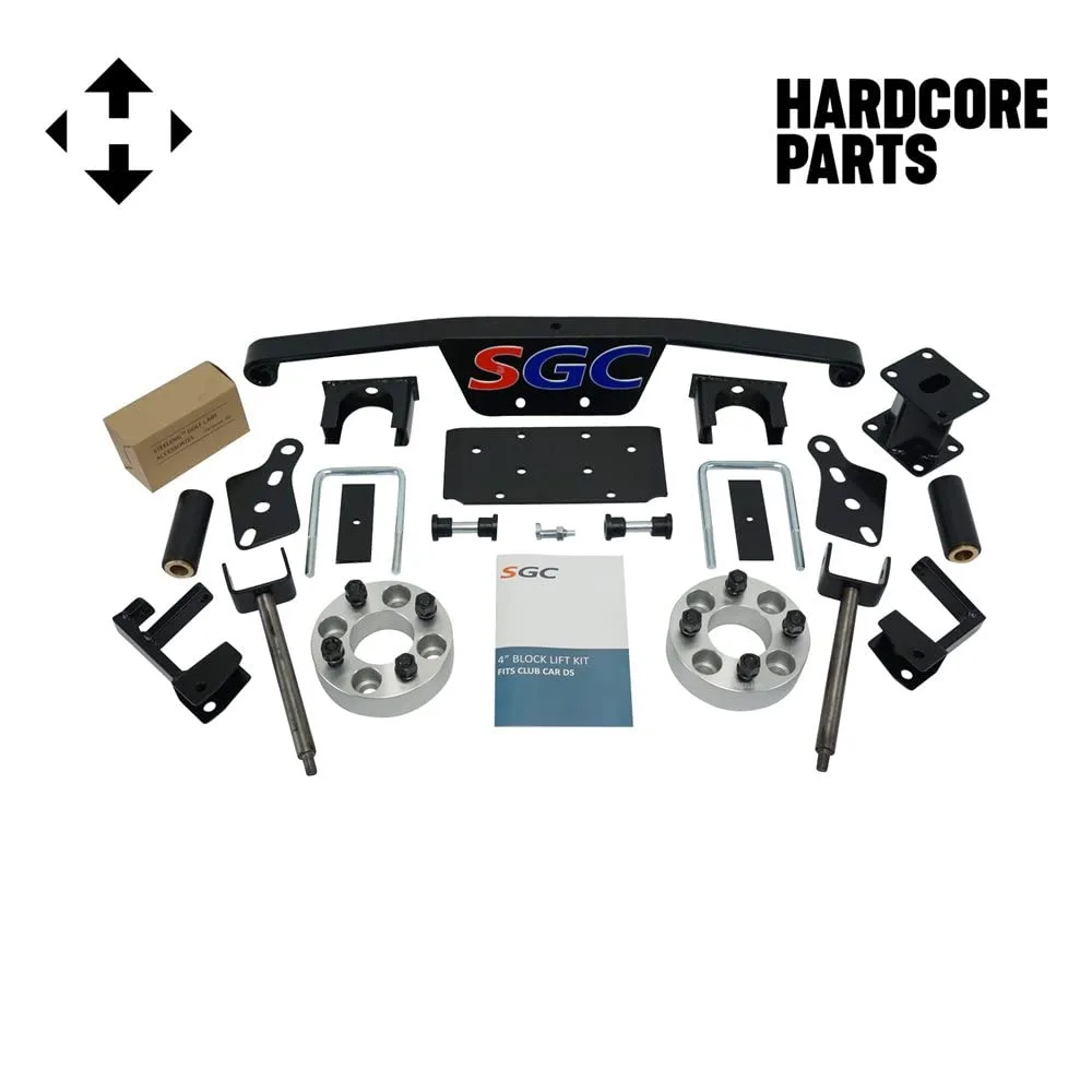 Hardcore Parts 4-Inch Lift Kit for Club Car DS with Wheels image 2