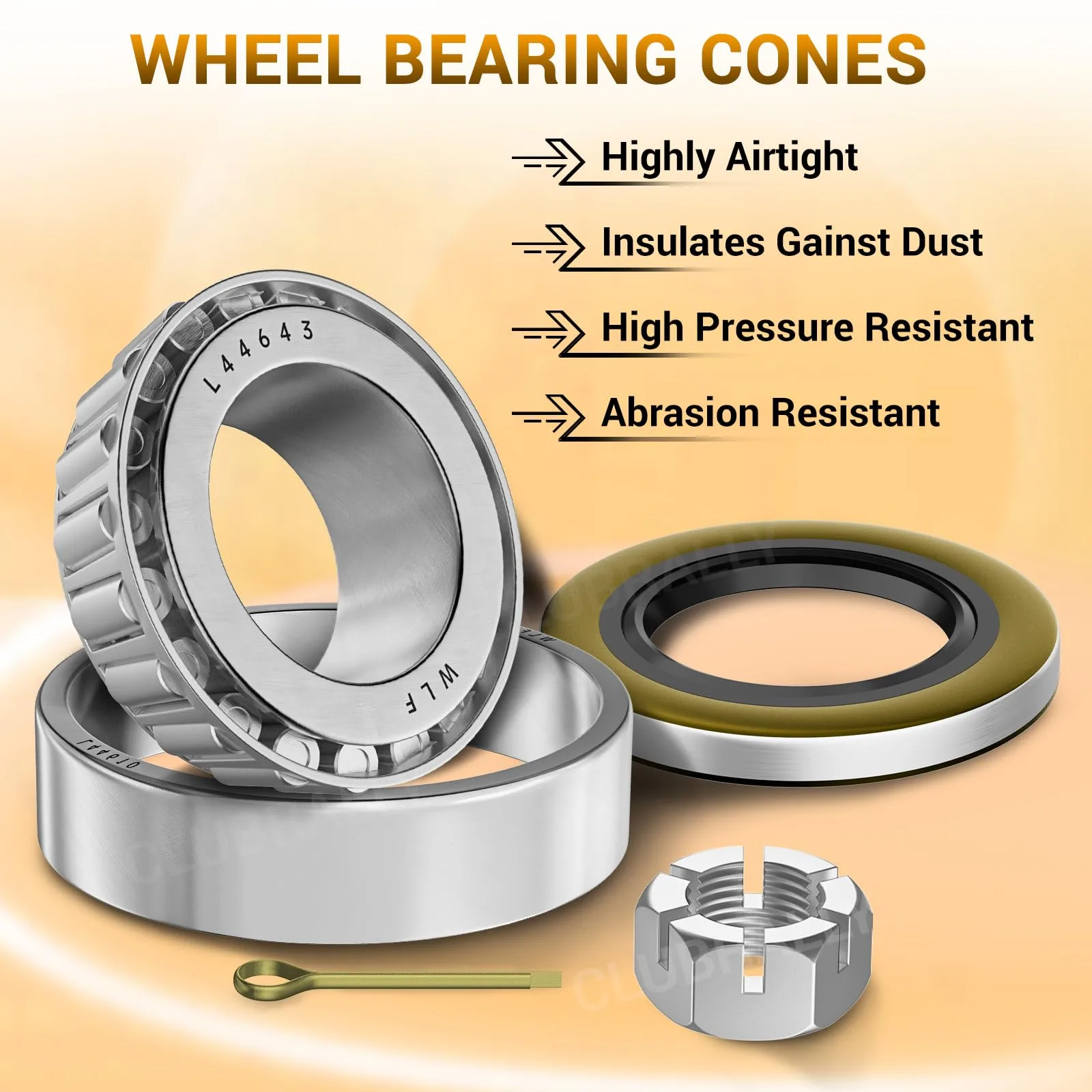 CLUBRALLY E-Z-GO TXT Front Axle Bearing and Seal Kit image 3