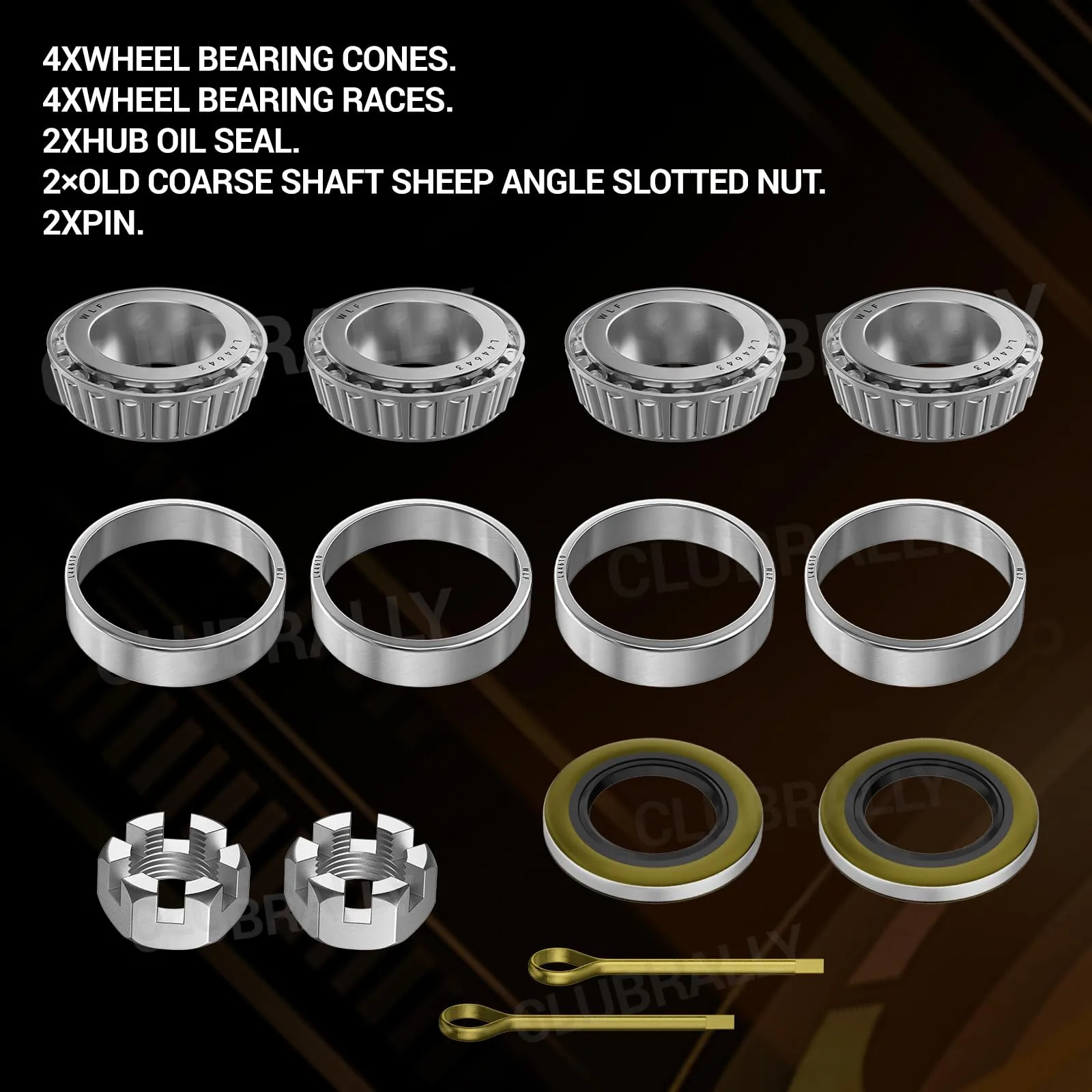 CLUBRALLY E-Z-GO TXT Front Axle Bearing and Seal Kit image 4
