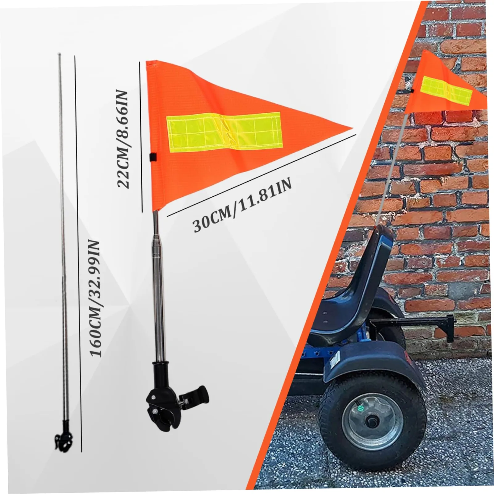 CurcKua Golf Cart Safety Flag with 63-Inch Pole image 2