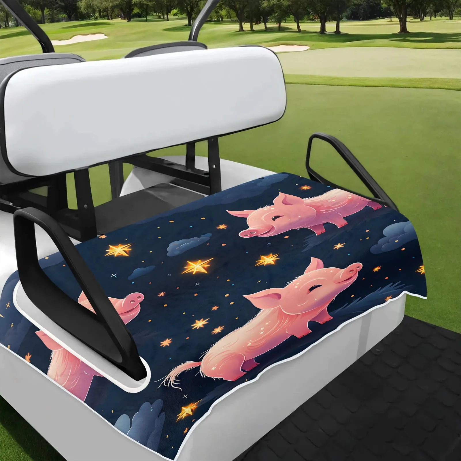 Tiveruda Golf Cart Seat Cover for Double Seats, 51 x 31 in