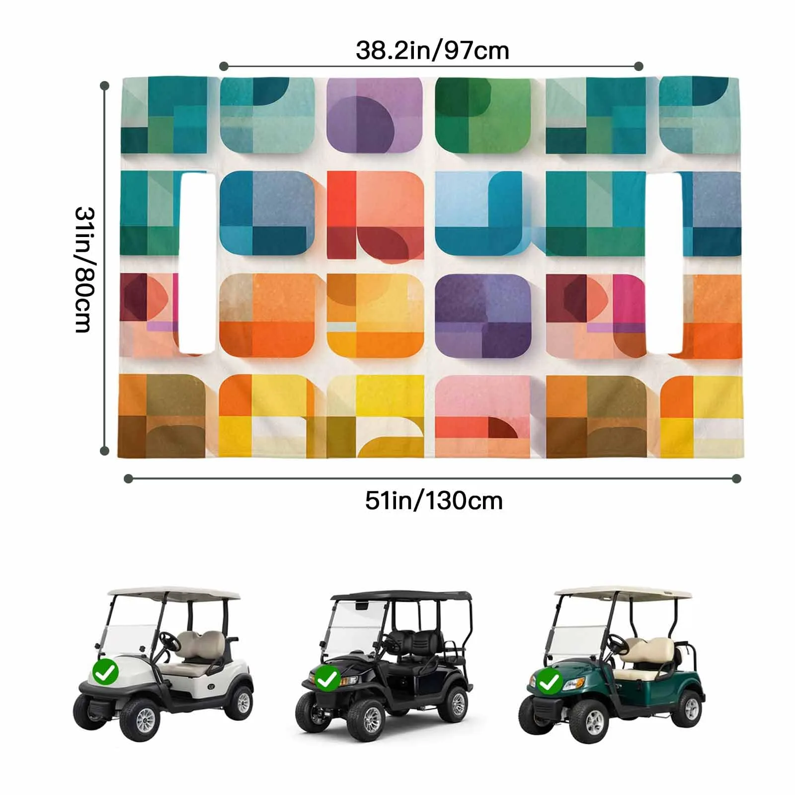 Trosturdspn Golf Cart Seat Towel Blanket 51 x 31 in image 2