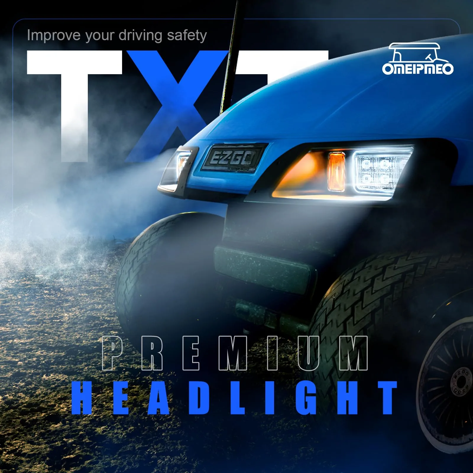 OMEIPMEO LED Headlight Kit for E-Z-GO TXT 1996-2013 image 3