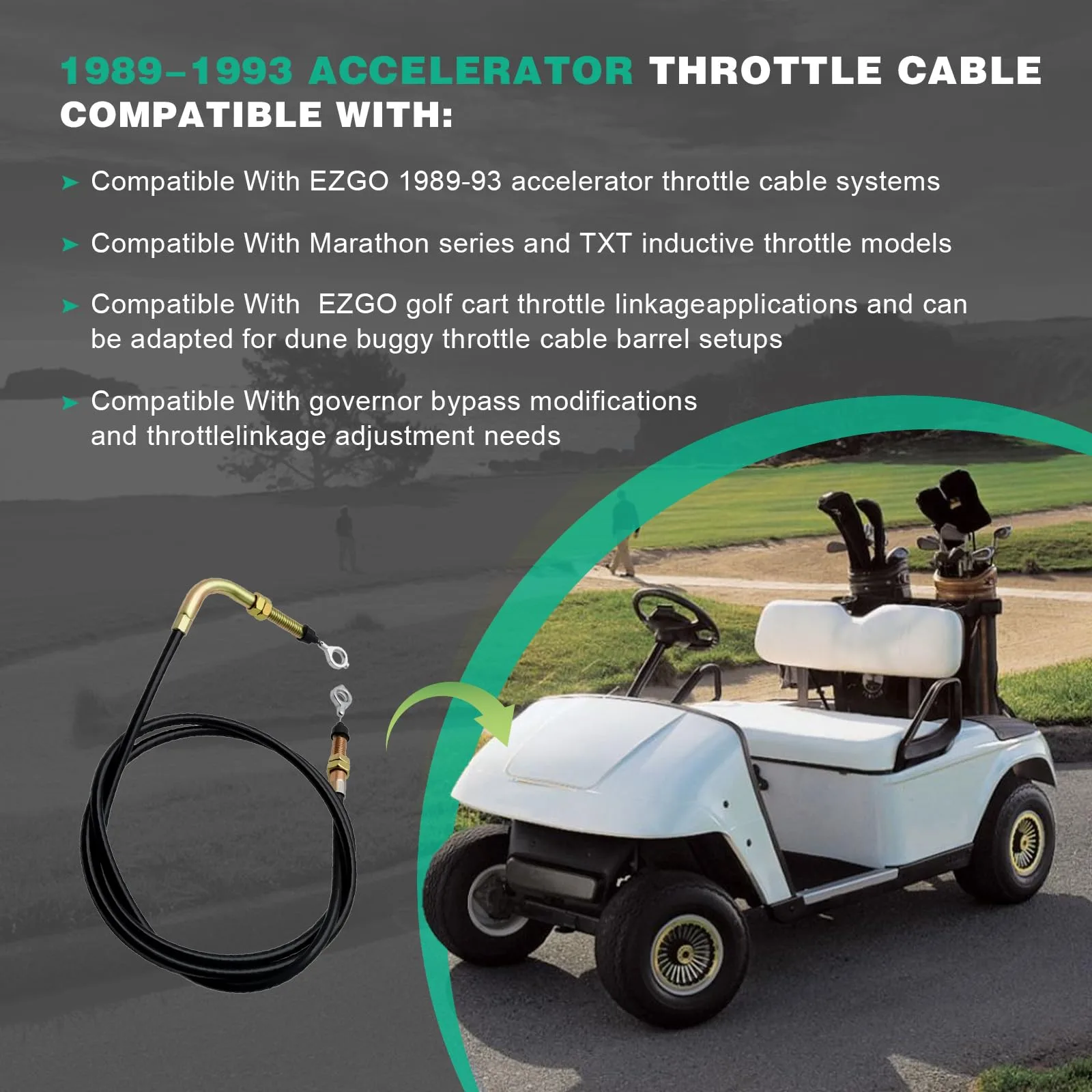 zyamstr Accelerator Throttle Cable for E-Z-GO 1989-1993 image 2