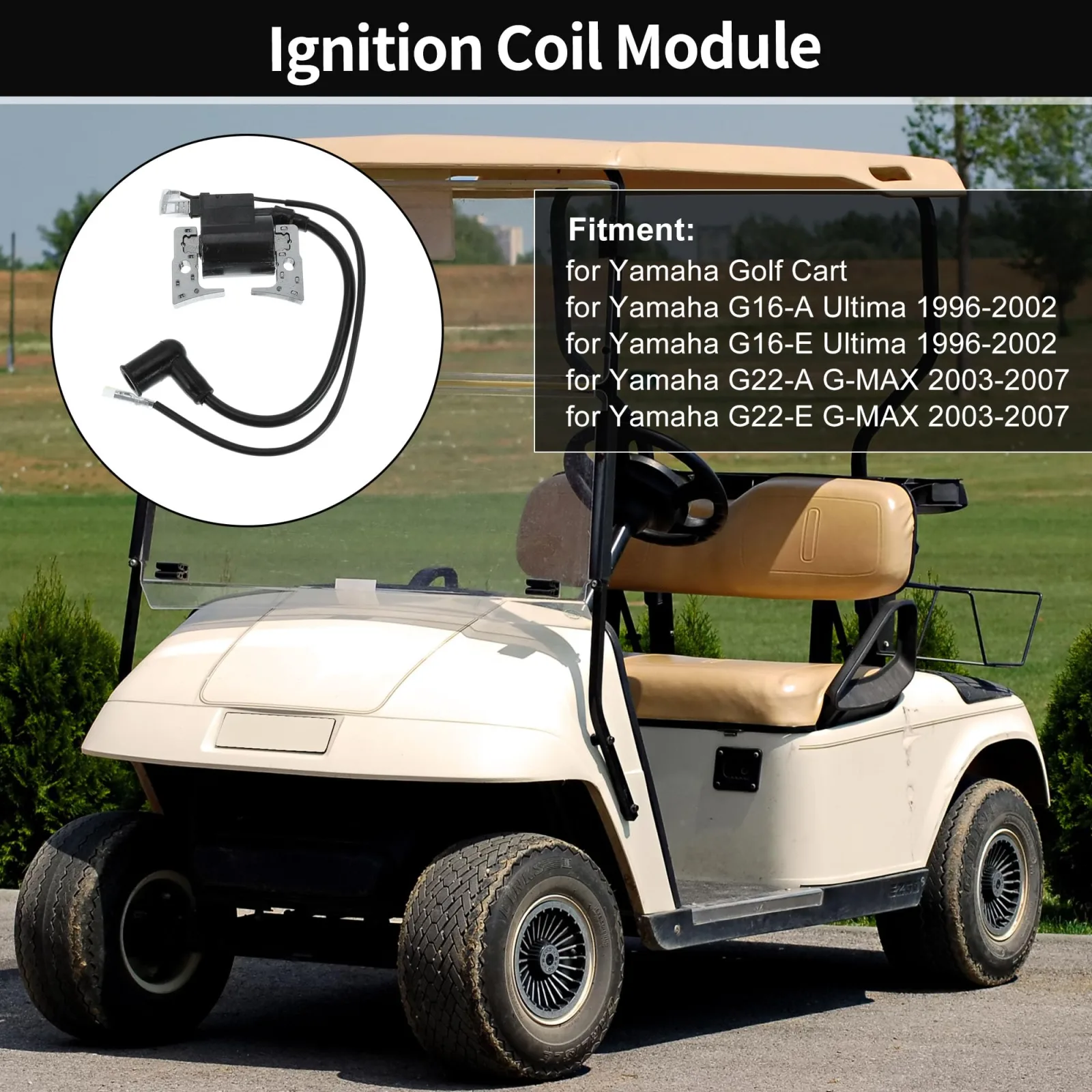 FUELHOOD Ignition Coil for Yamaha G16 and G22 Golf Carts image 2