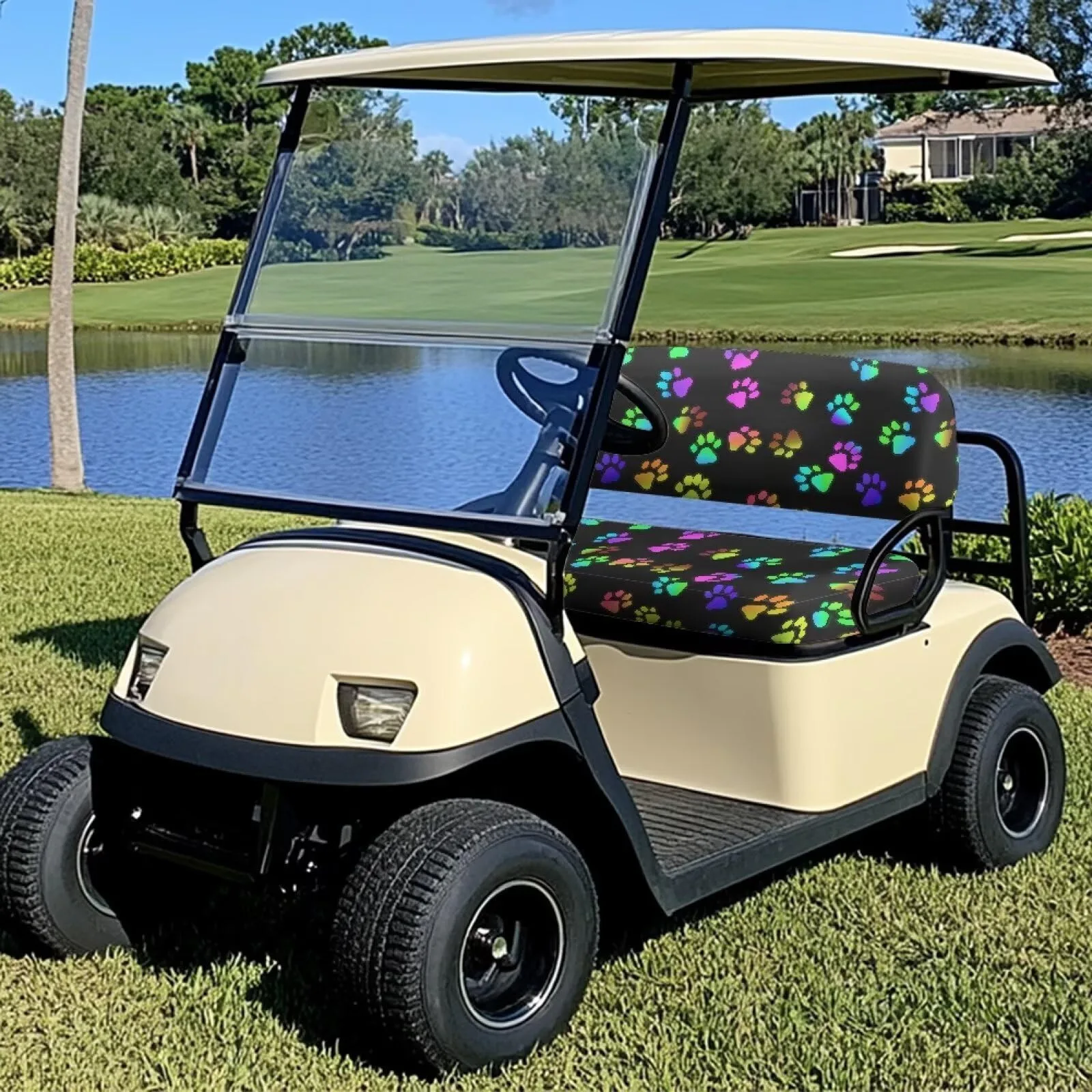 Wismoutput Golf Cart Seat Covers for EZGO and Club Car image 2