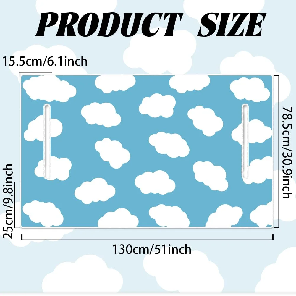 ORIGACH Sky Blue Cloud Print Golf Cart Seat Cover image 2