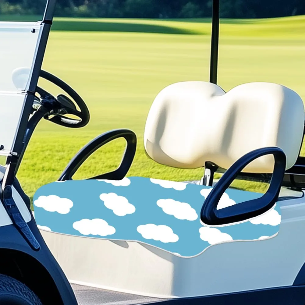 ORIGACH Sky Blue Cloud Print Golf Cart Seat Cover image 4