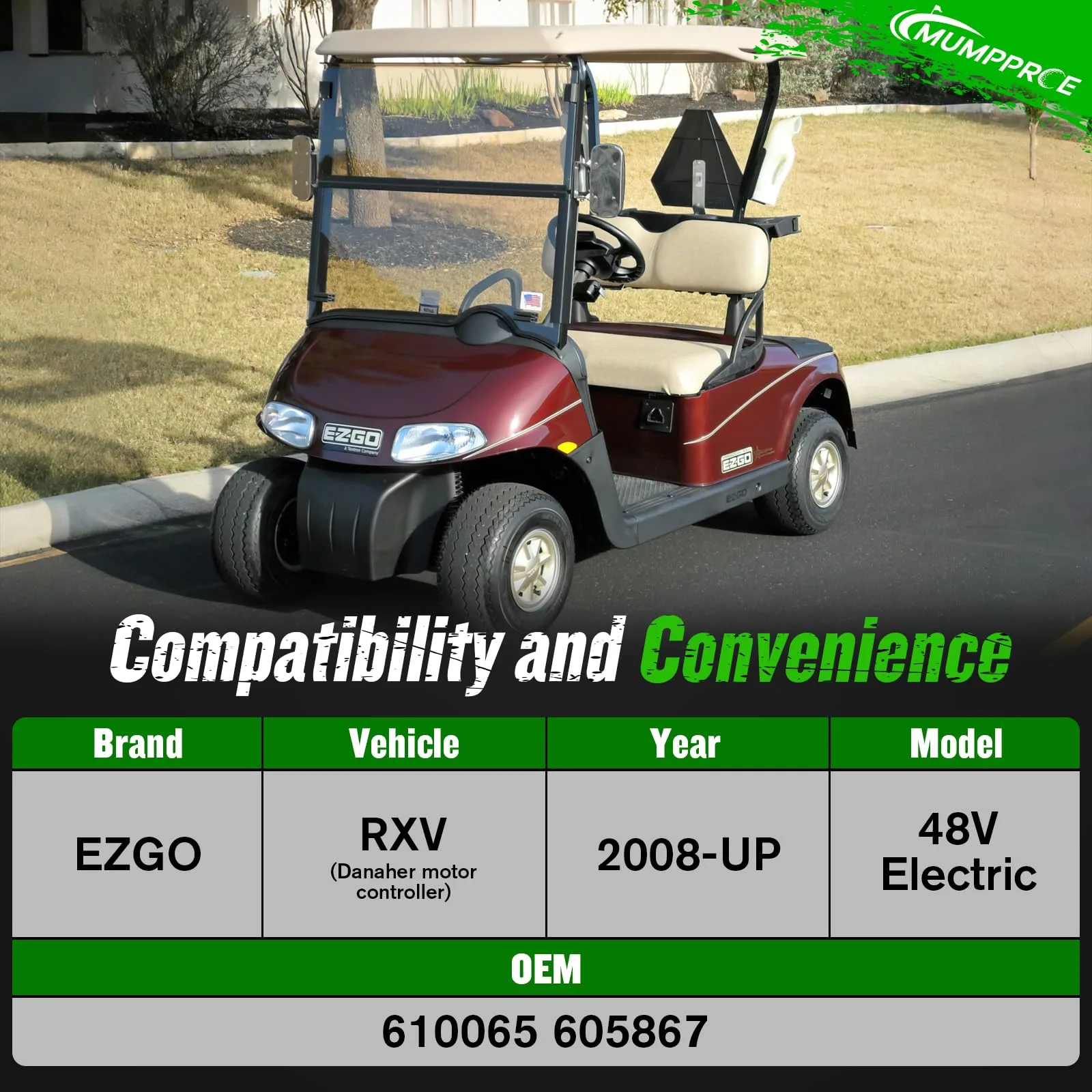 MUMPPRCE 48V Motor Brake for E-Z-GO RXV Golf Cart image 3