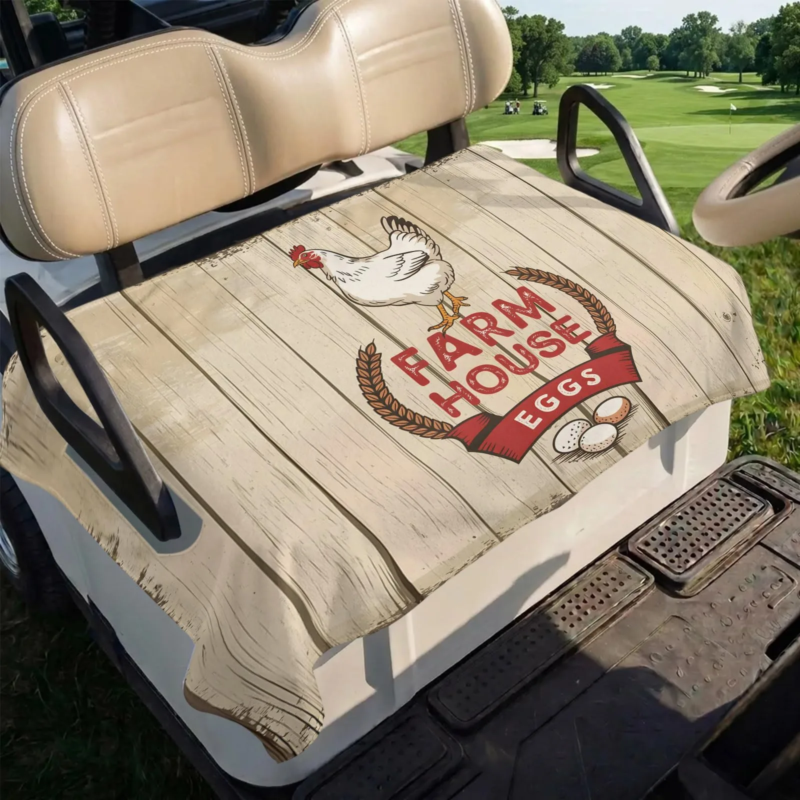 Trosturdspn Farmhouse Hen Golf Cart Seat Cover image 4