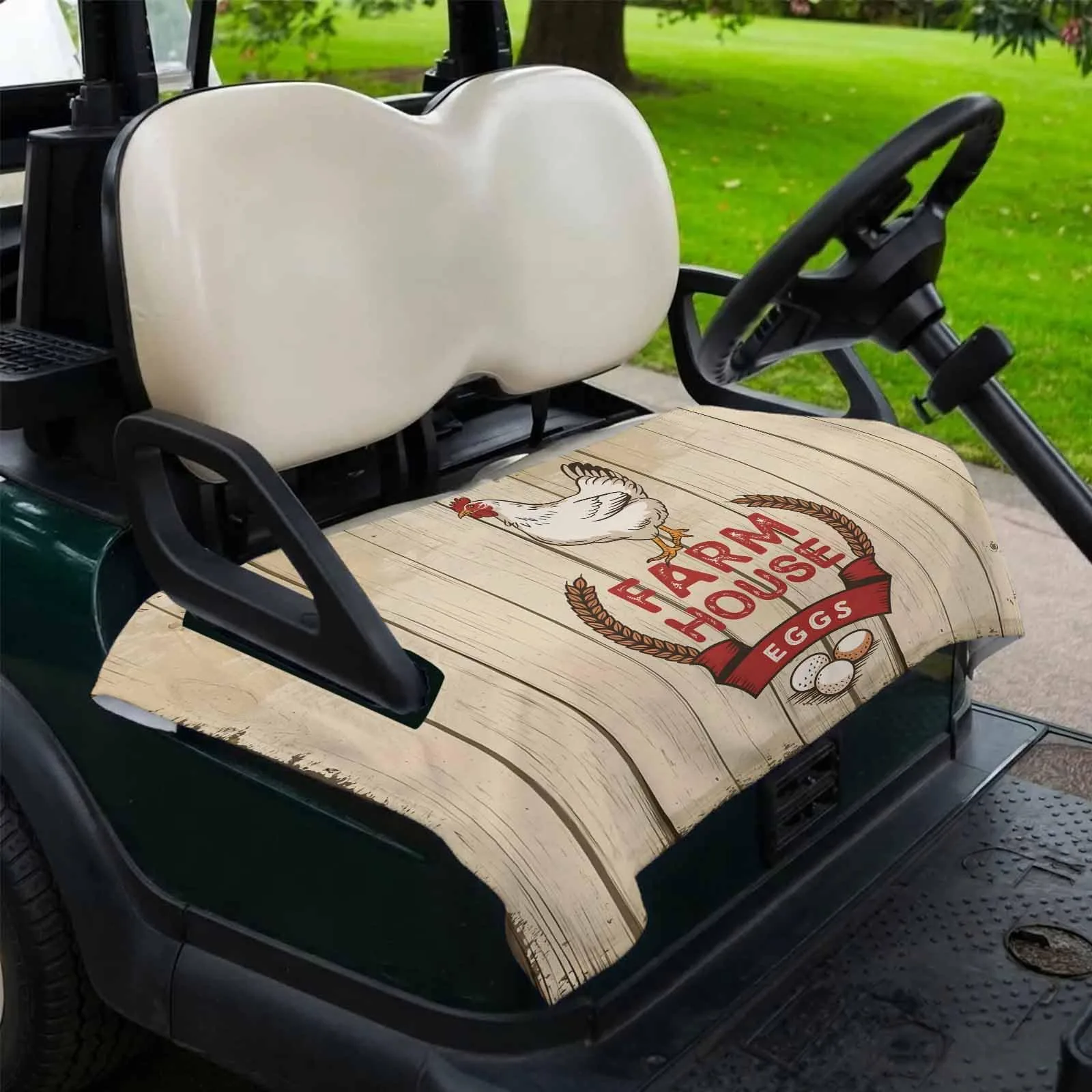 Trosturdspn Farmhouse Hen Golf Cart Seat Cover