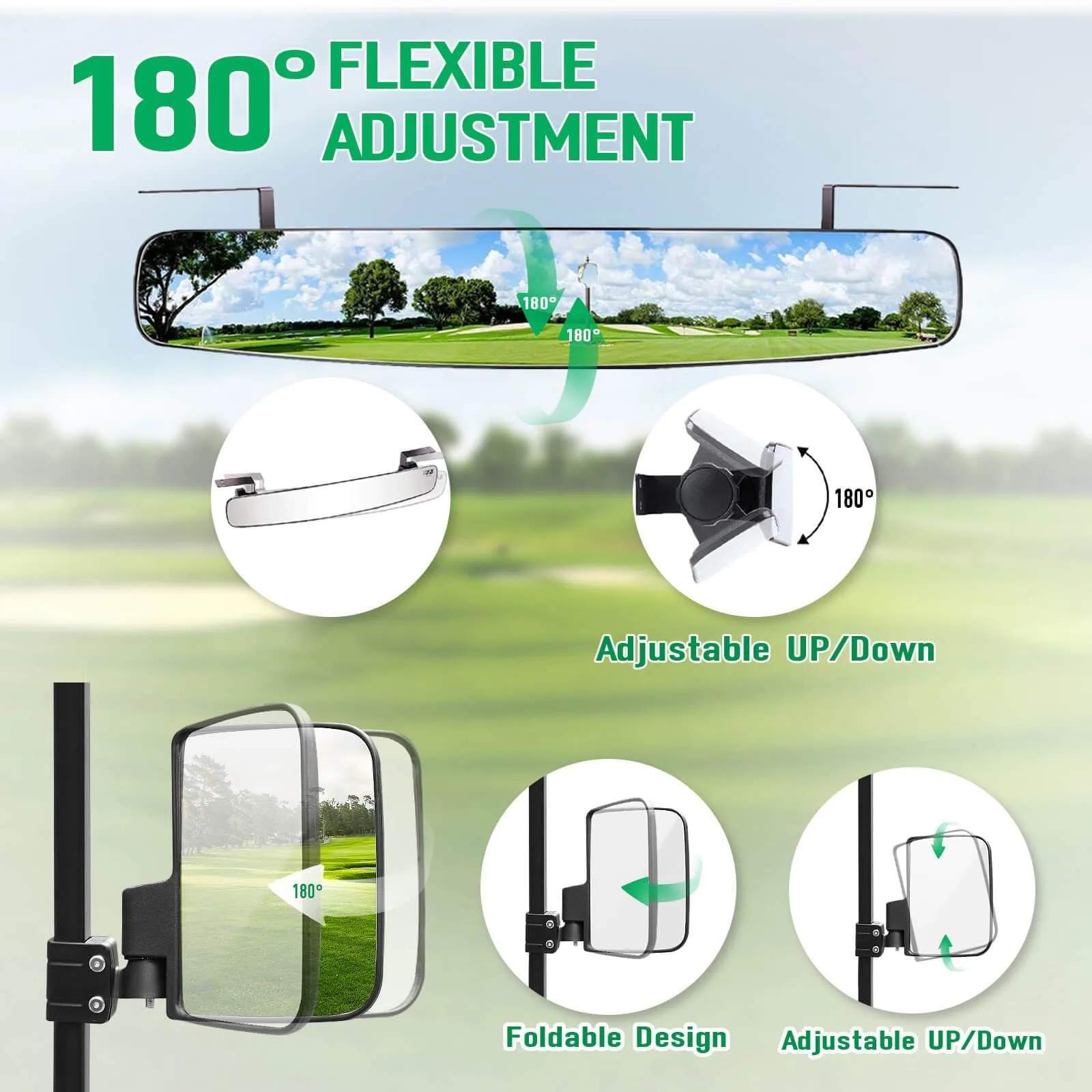 LEAPGOMAX LPM-003 Golf Cart Mirror Kit image 4