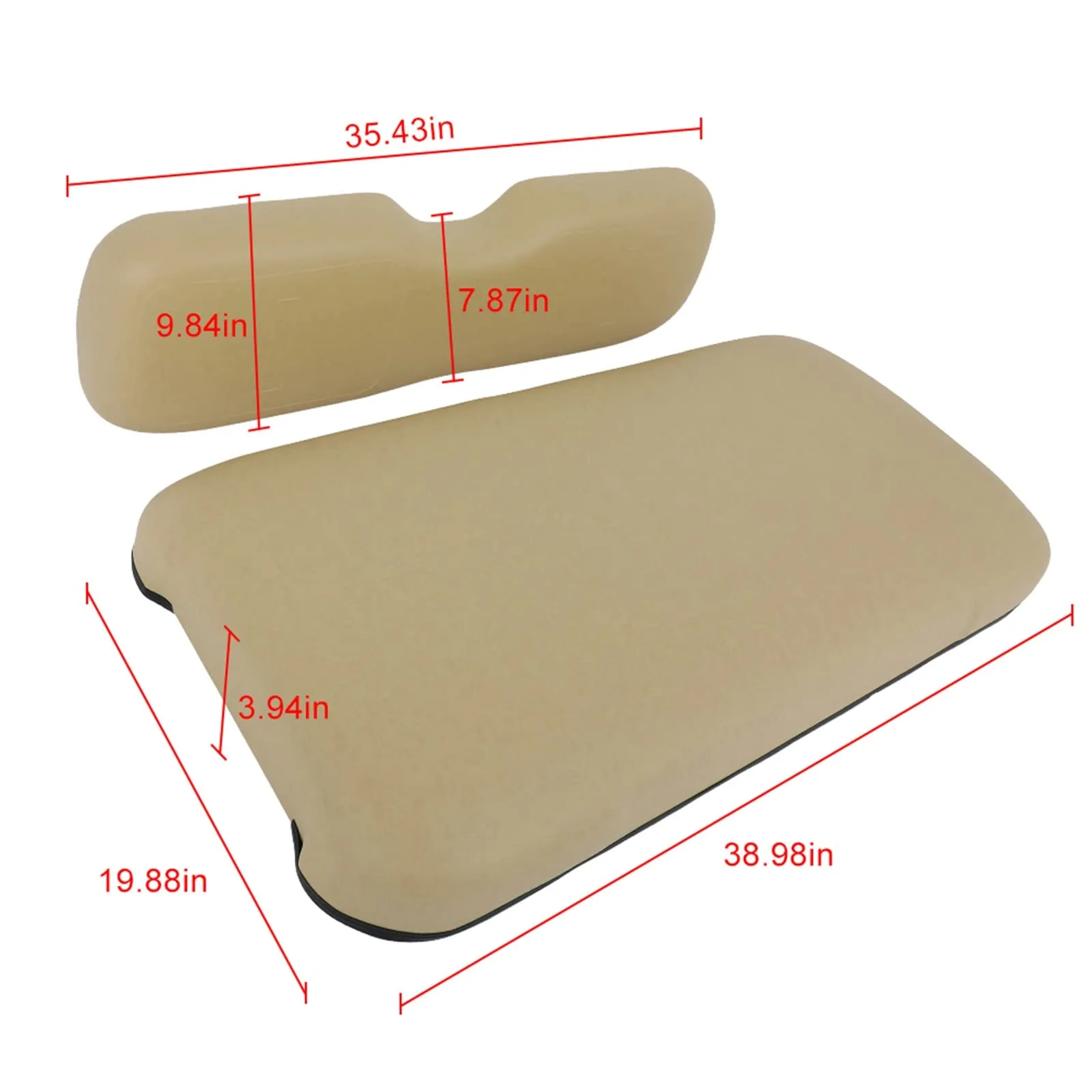 cciyu E-Z-GO TXT Front Seat Cushion Set - Buff image 3