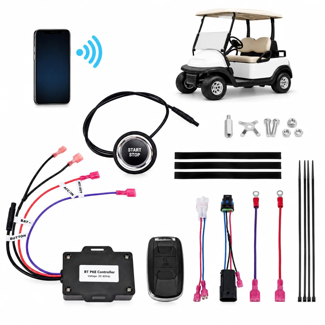 10L0L Bluetooth Keyless Ignition Switch for Golf Carts