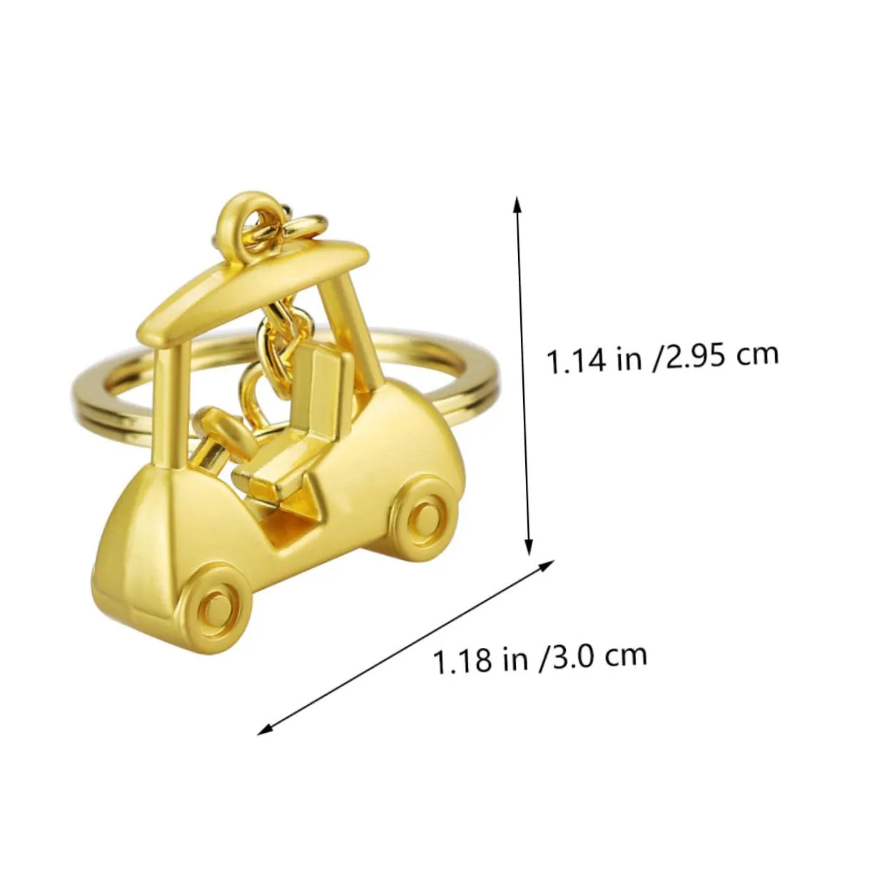BESPORTBLE Gold Golf Cart Keychain Pendants image 2