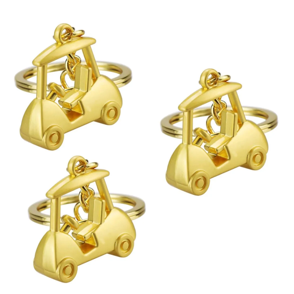BESPORTBLE Gold Golf Cart Keychain Pendants