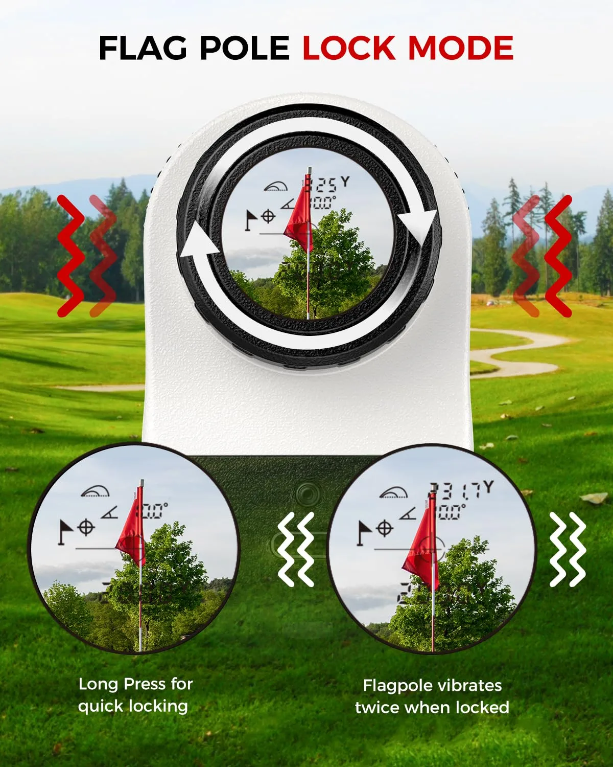 VyKure PR168 Golf Rangefinder — 7x Magnification, 3–1200 yd image 4
