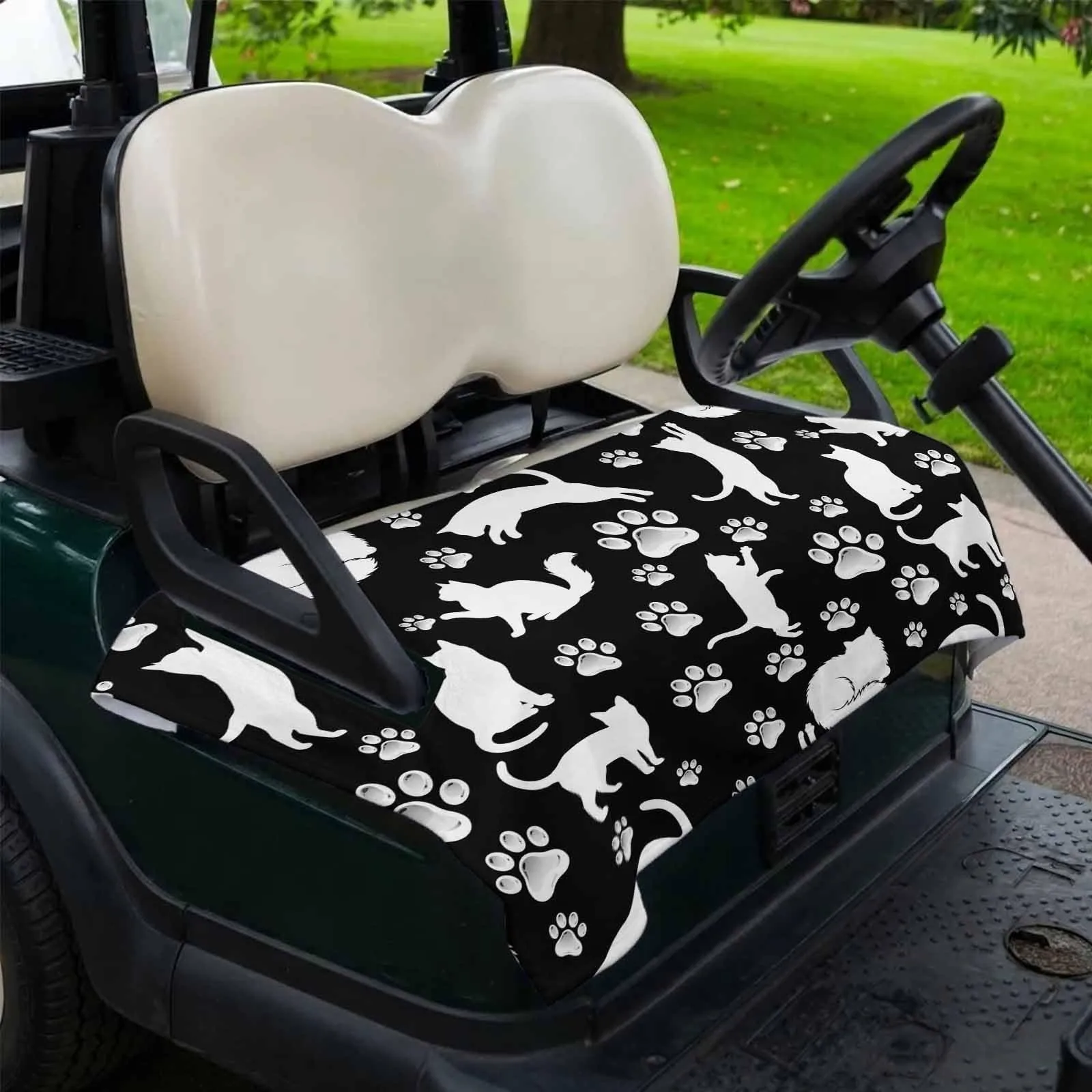 DecorLovee Black Golf Cart Seat Cover 51 x 31 Inch image 2