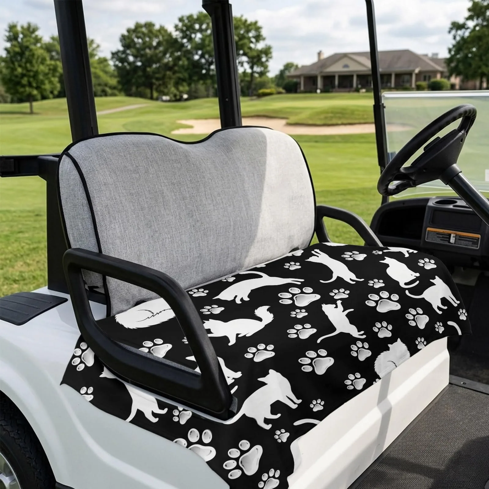DecorLovee Black Golf Cart Seat Cover 51 x 31 Inch image 4